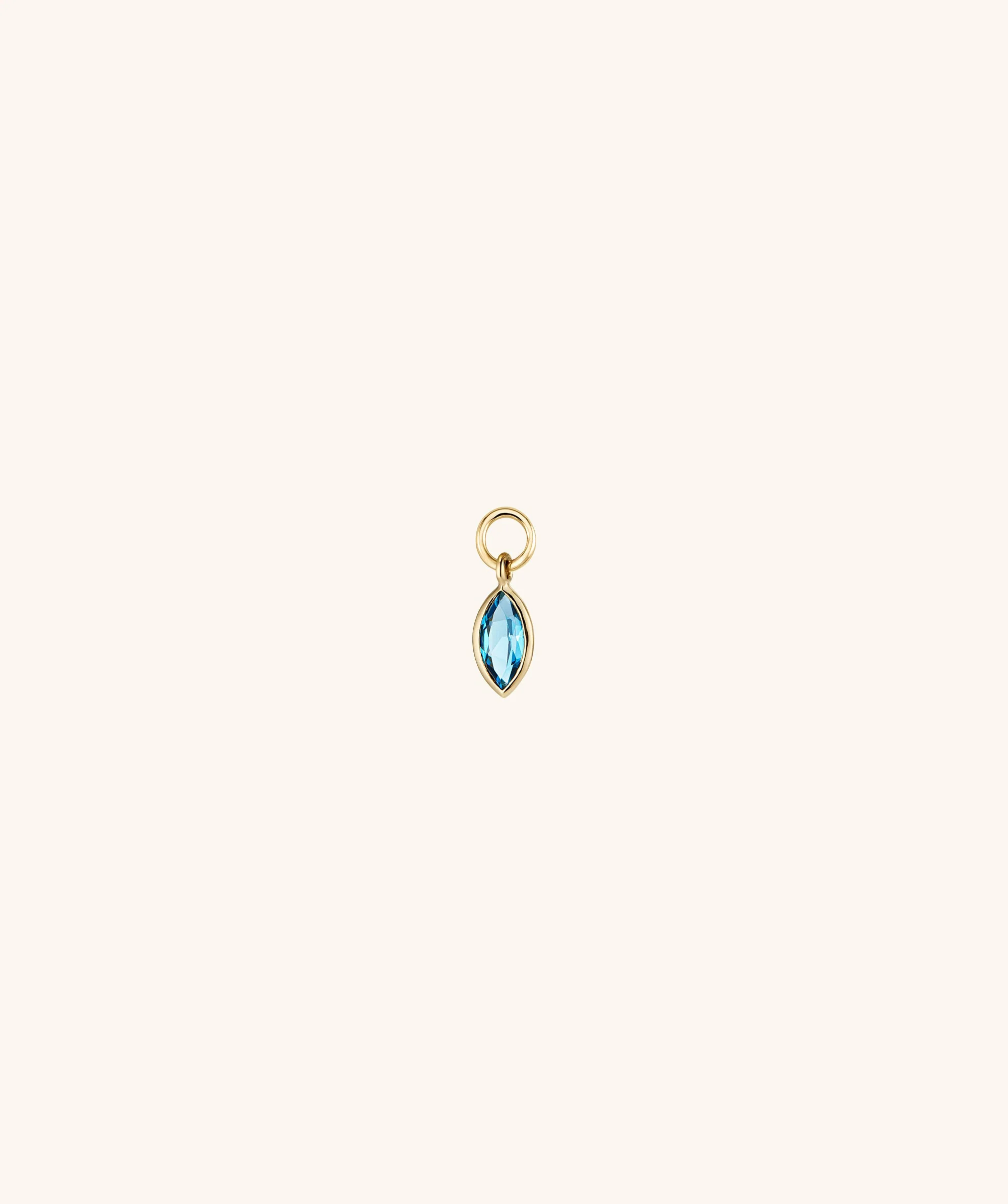 Marquise Gemstone Hoop Charm - Image 3