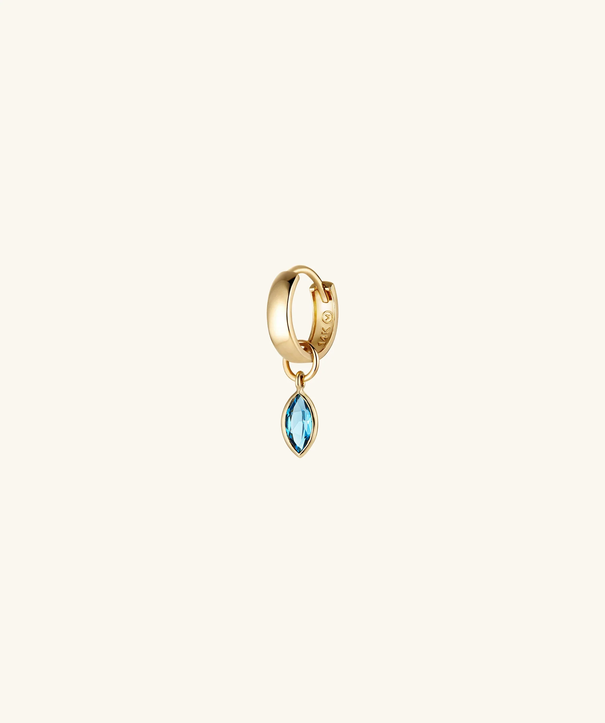 Marquise Gemstone Hoop Charm - Image 5