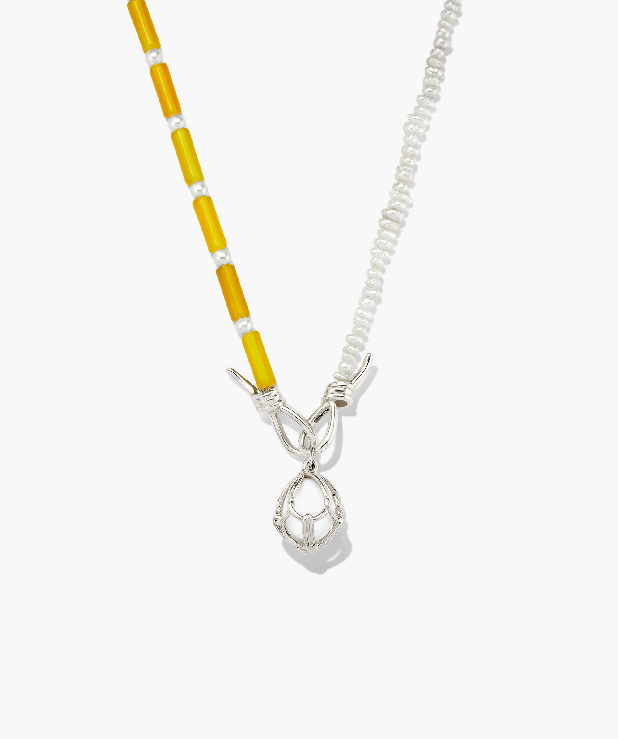 Maya Caged Pearl Necklace - Image 4