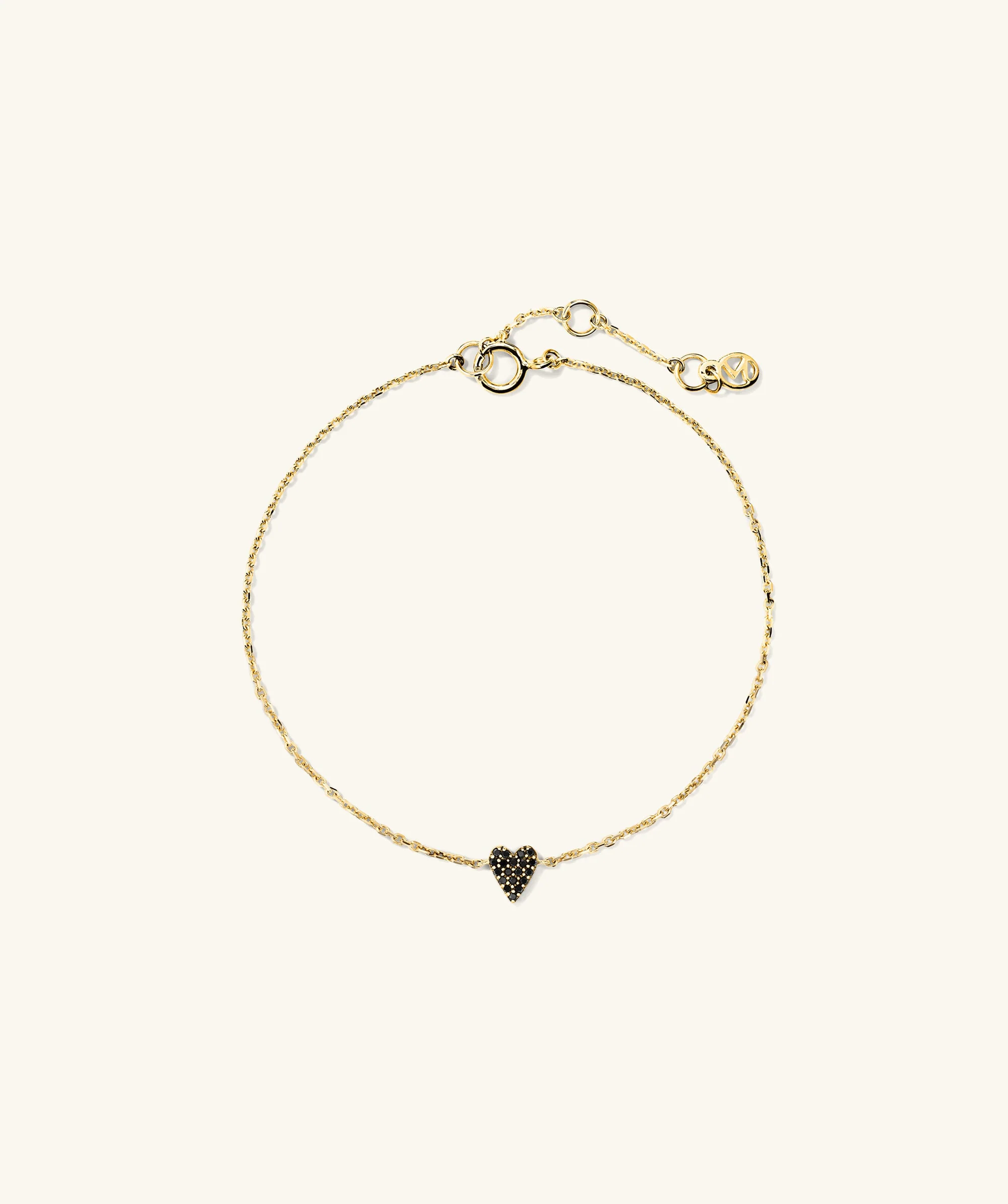 Mini Heart Pavé Diamond Bracelet - Image 11