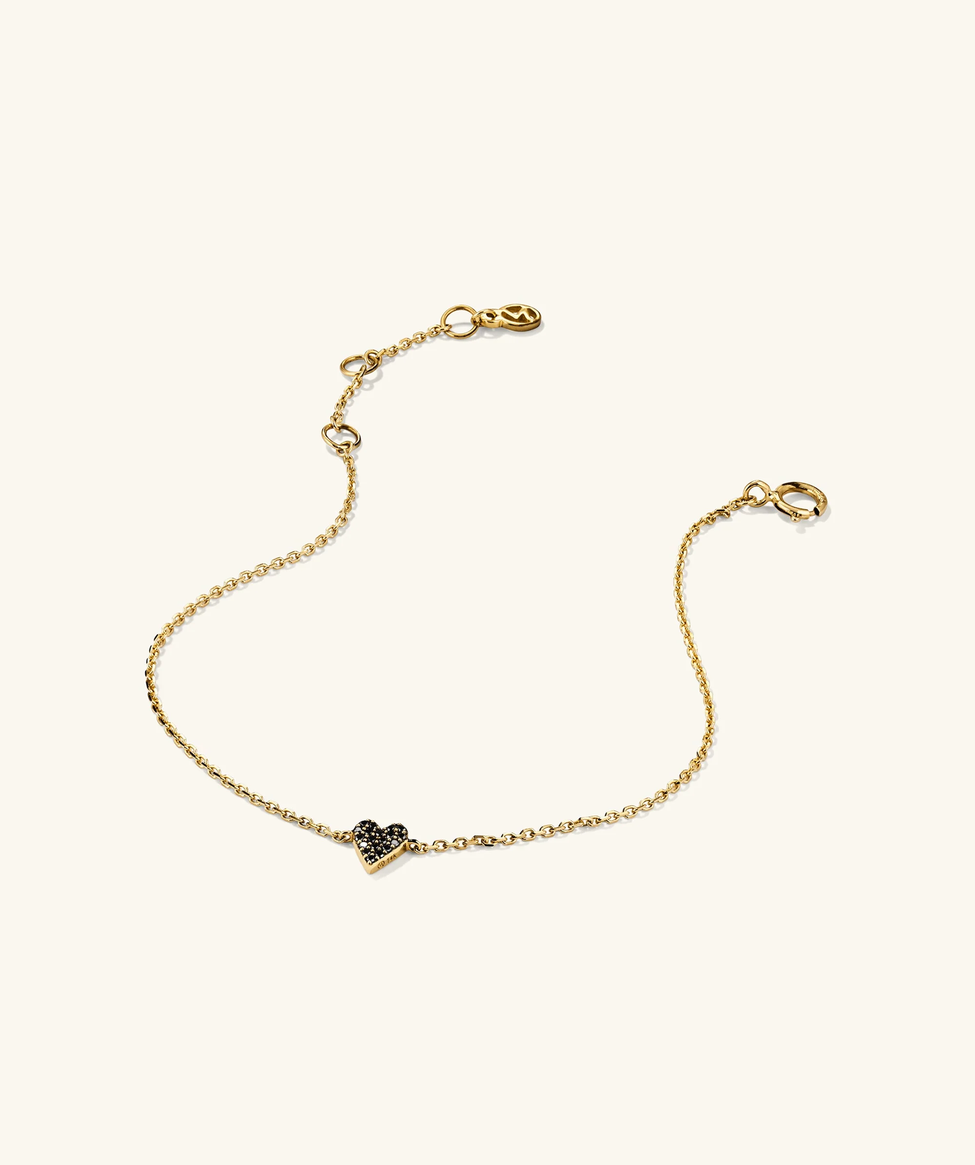 Mini Heart Pavé Diamond Bracelet - Image 12