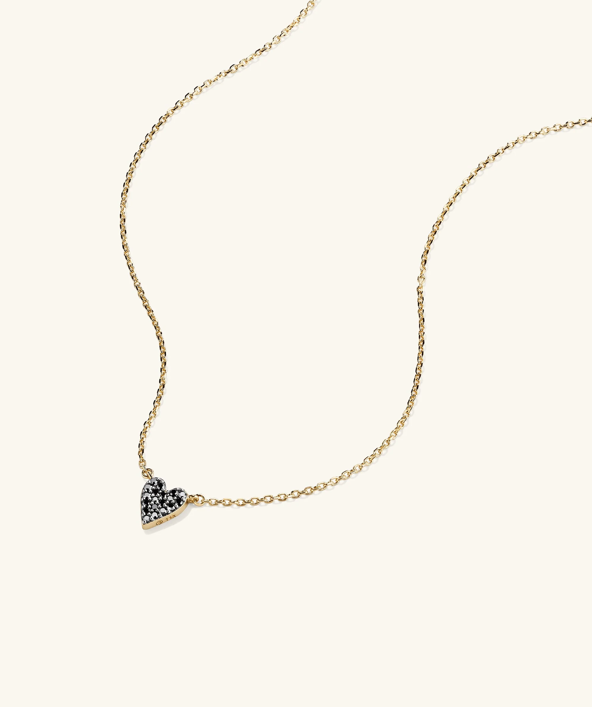 Mini Heart Pavé Diamond Necklace - Image 12