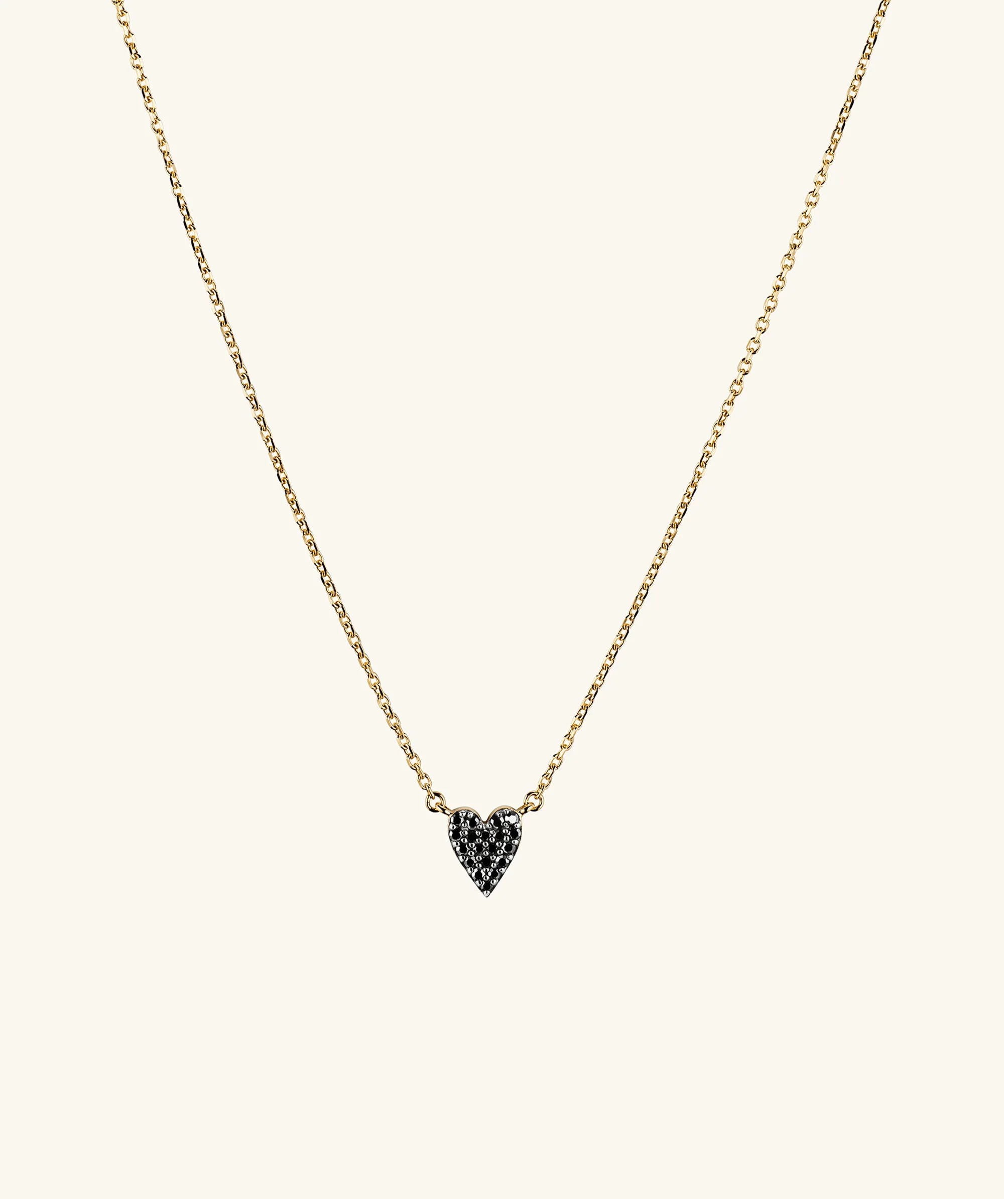 Mini Heart Pavé Diamond Necklace - Image 9