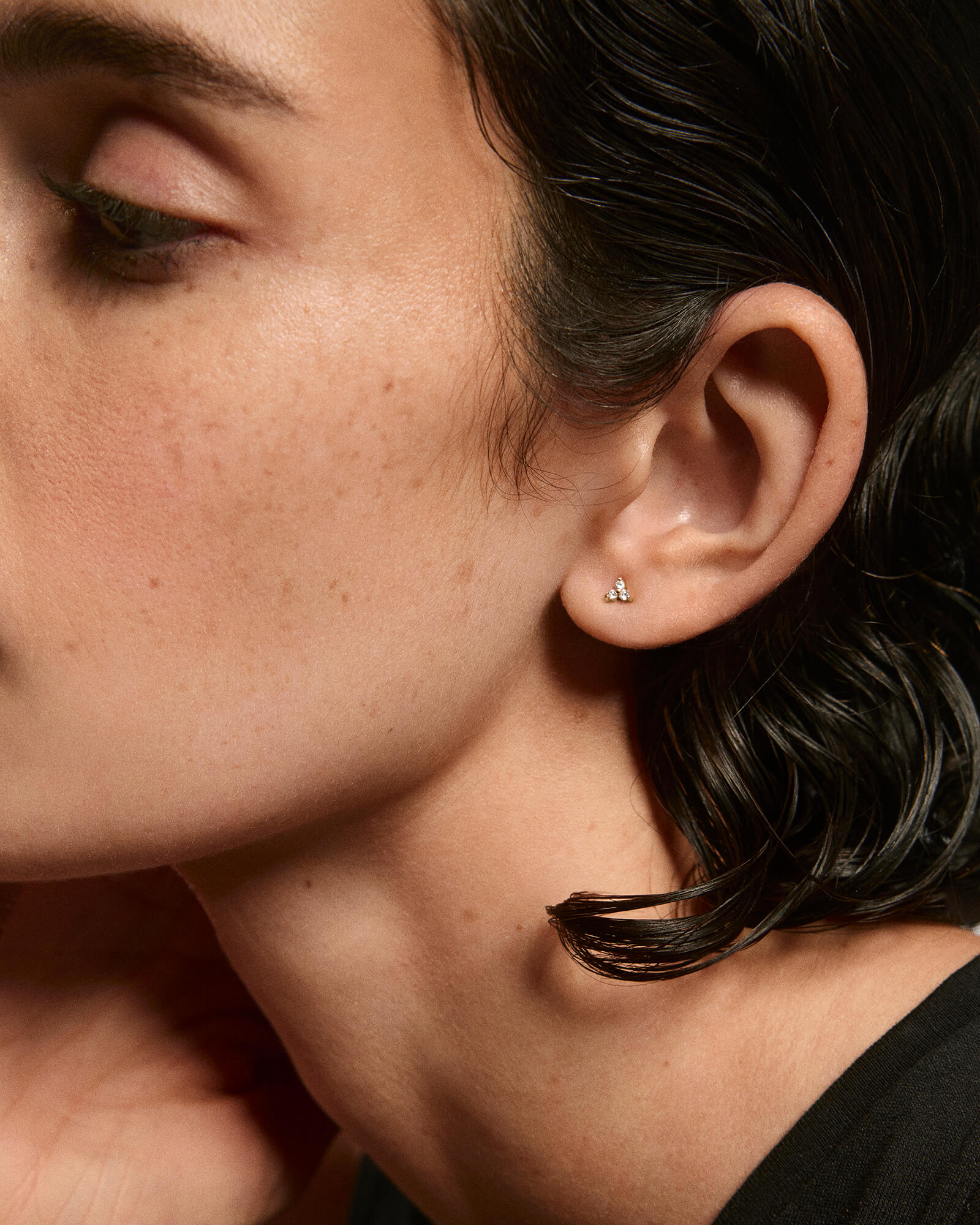 Mini Lotus Diamond Studs - Image 11