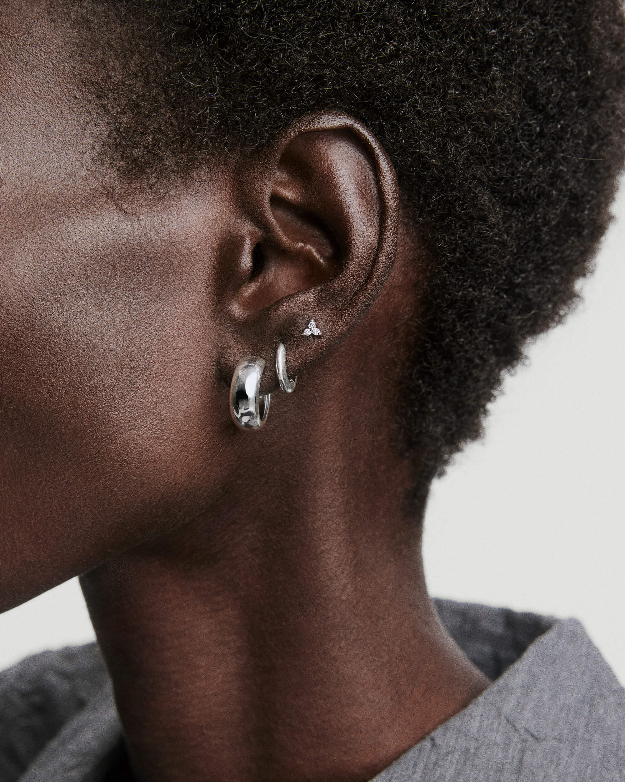 Mini Lotus Diamond Studs - Image 9