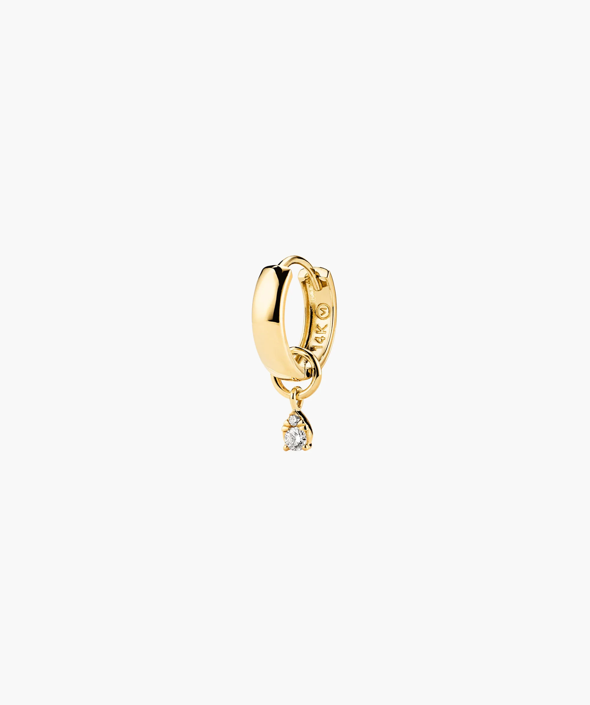 Mini Pear Diamond Hoop Charm - Image 4
