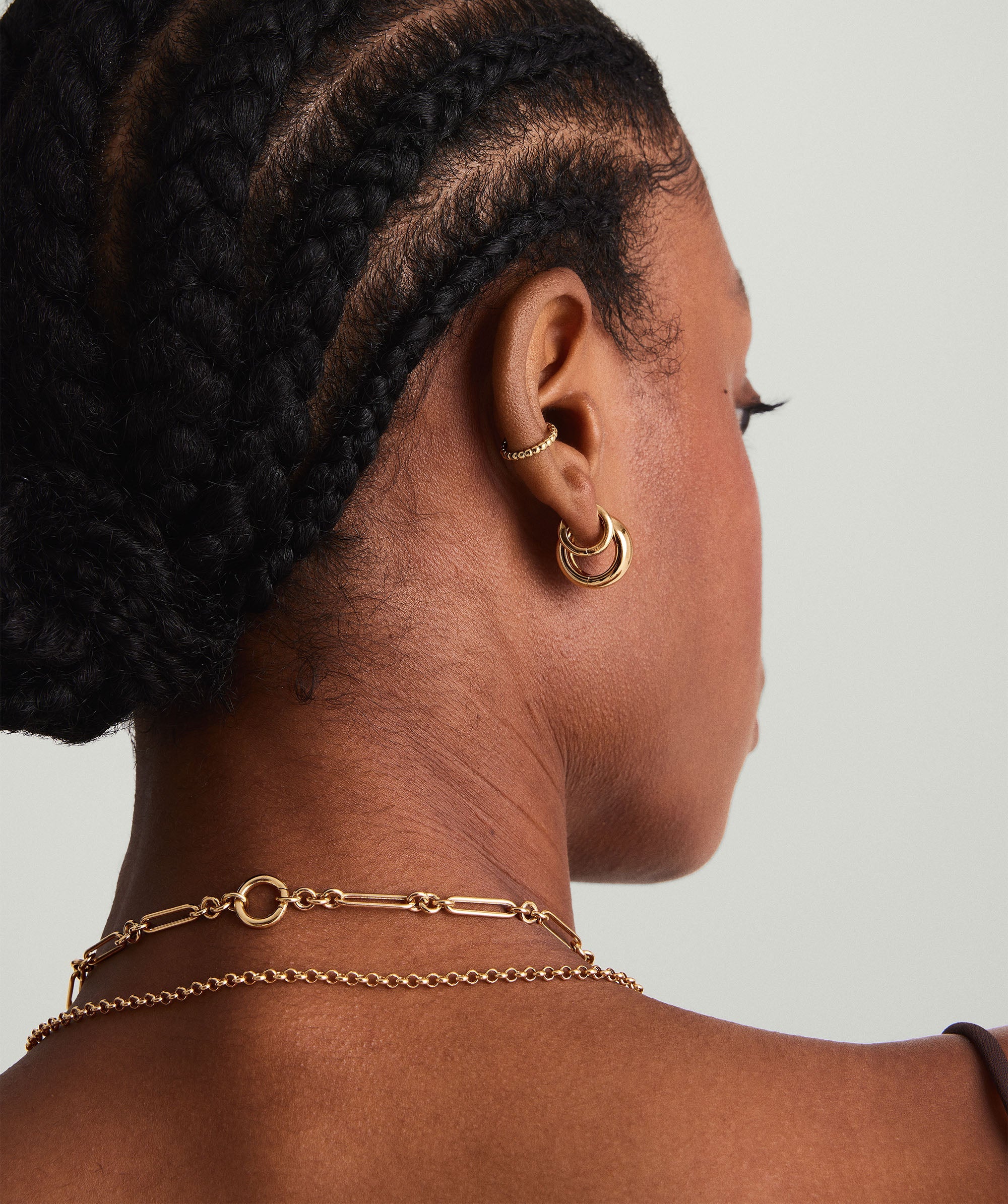 Mixed Link Paperclip Chain Charm Necklace - Image 4