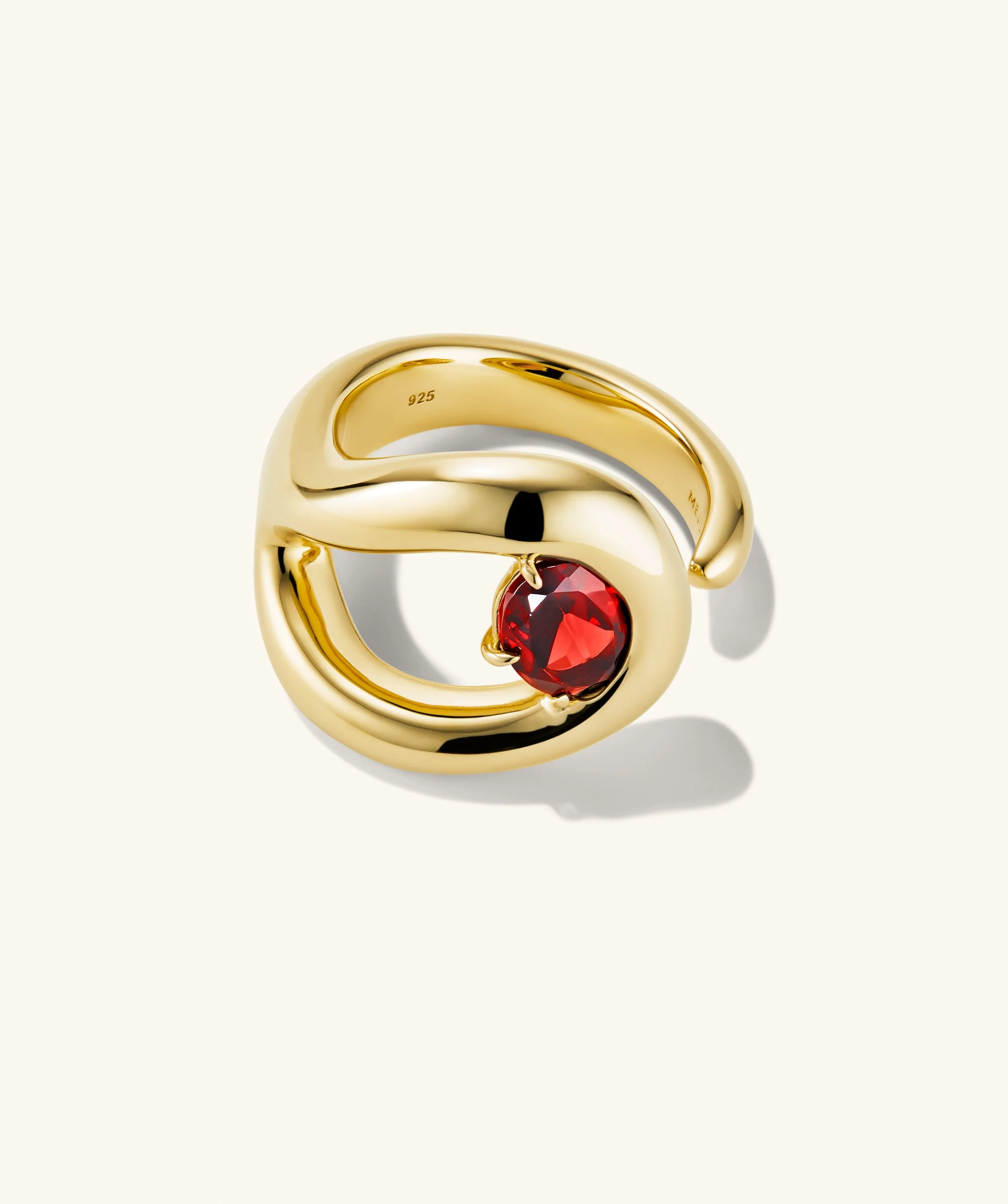 Organic Dôme Curve Gemstone Ring - Image 9