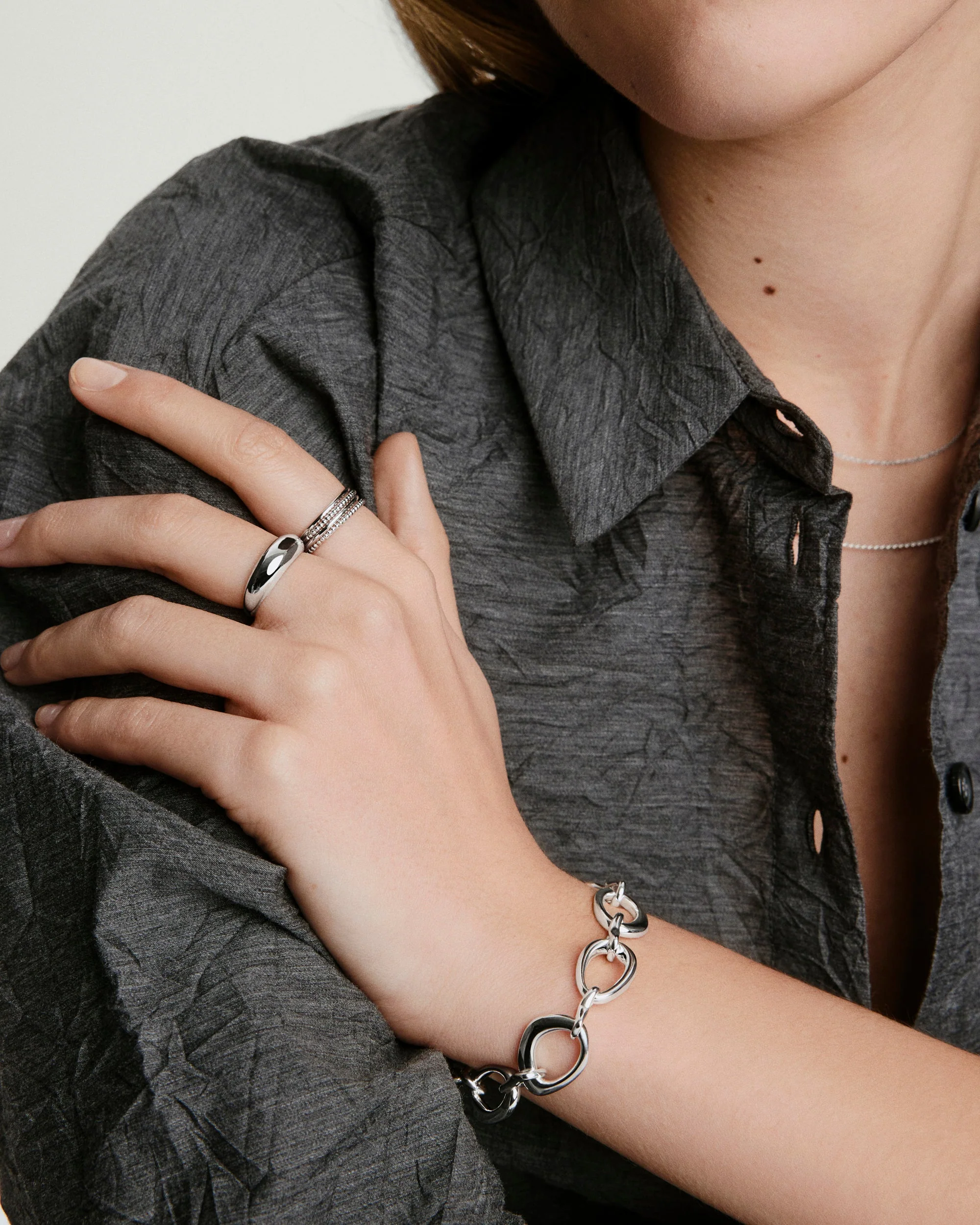 Organic Dôme Ripple Chain Bracelet - Image 6
