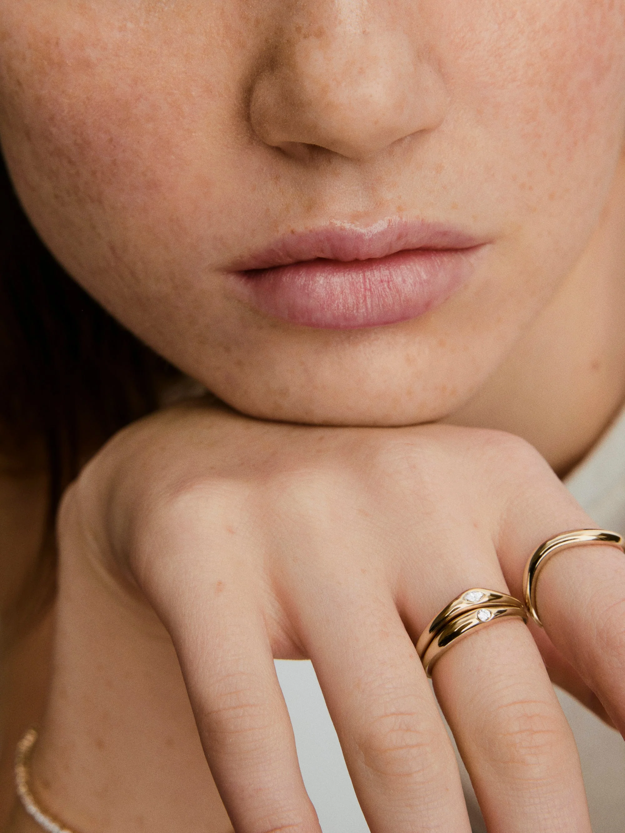 Organic Dôme Thin Marquise Cut Nesting Ring - Image 3