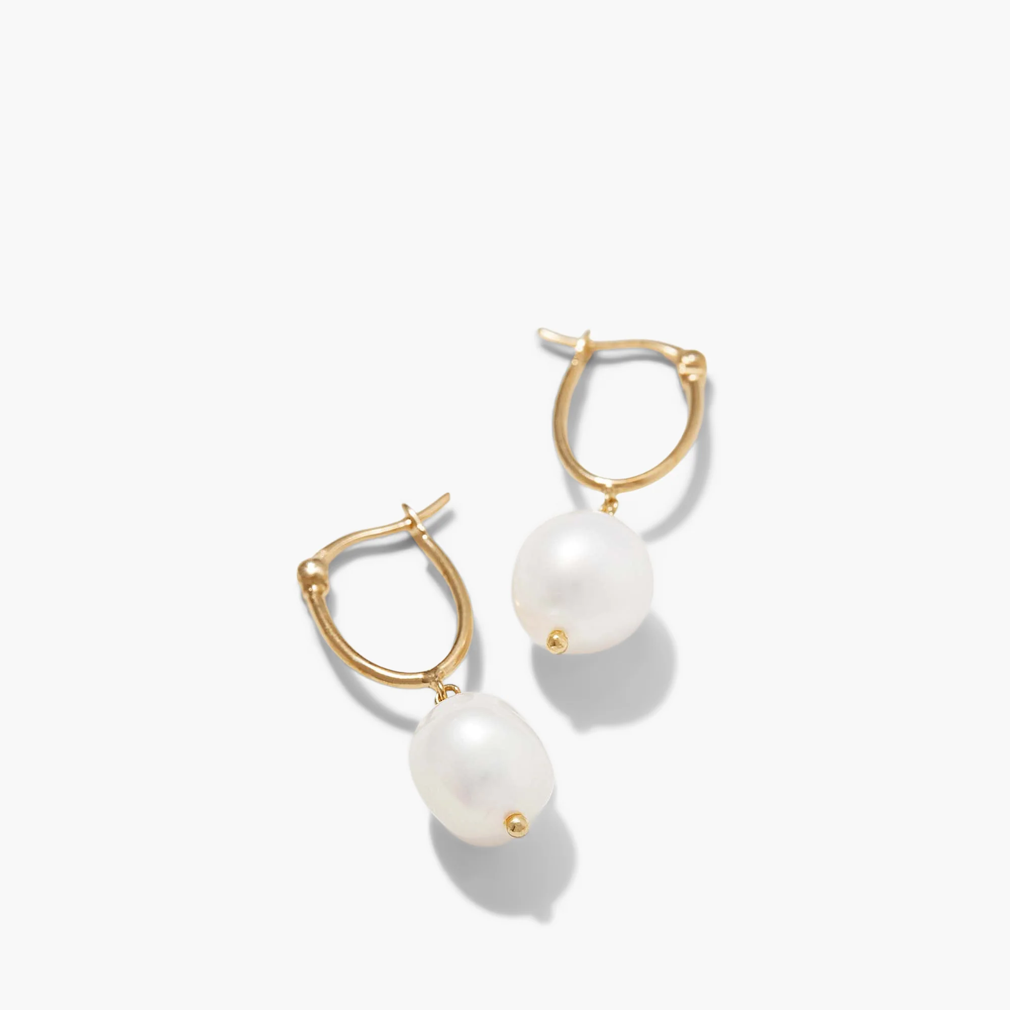 Organic Pearl Hoops - Image 5