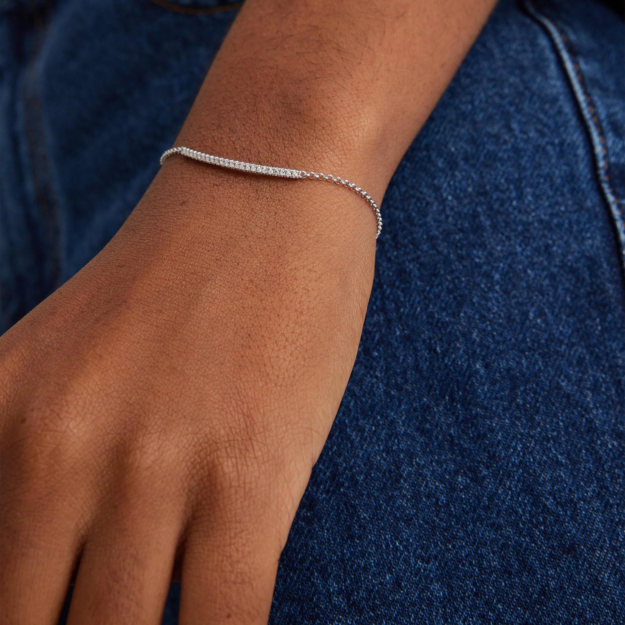 Pave Diamond Bar Bracelet - Image 19