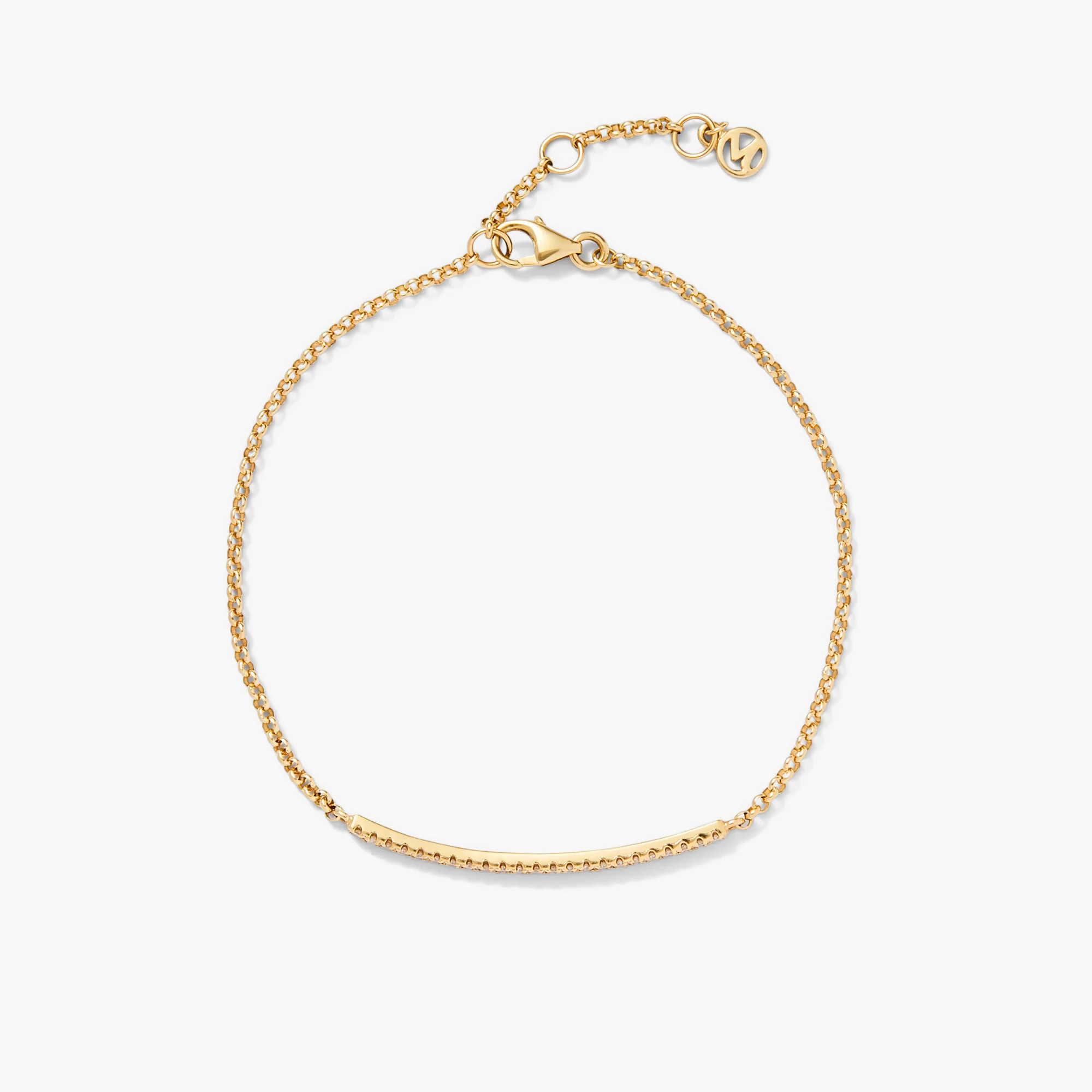 Pave Diamond Bar Bracelet - Image 3