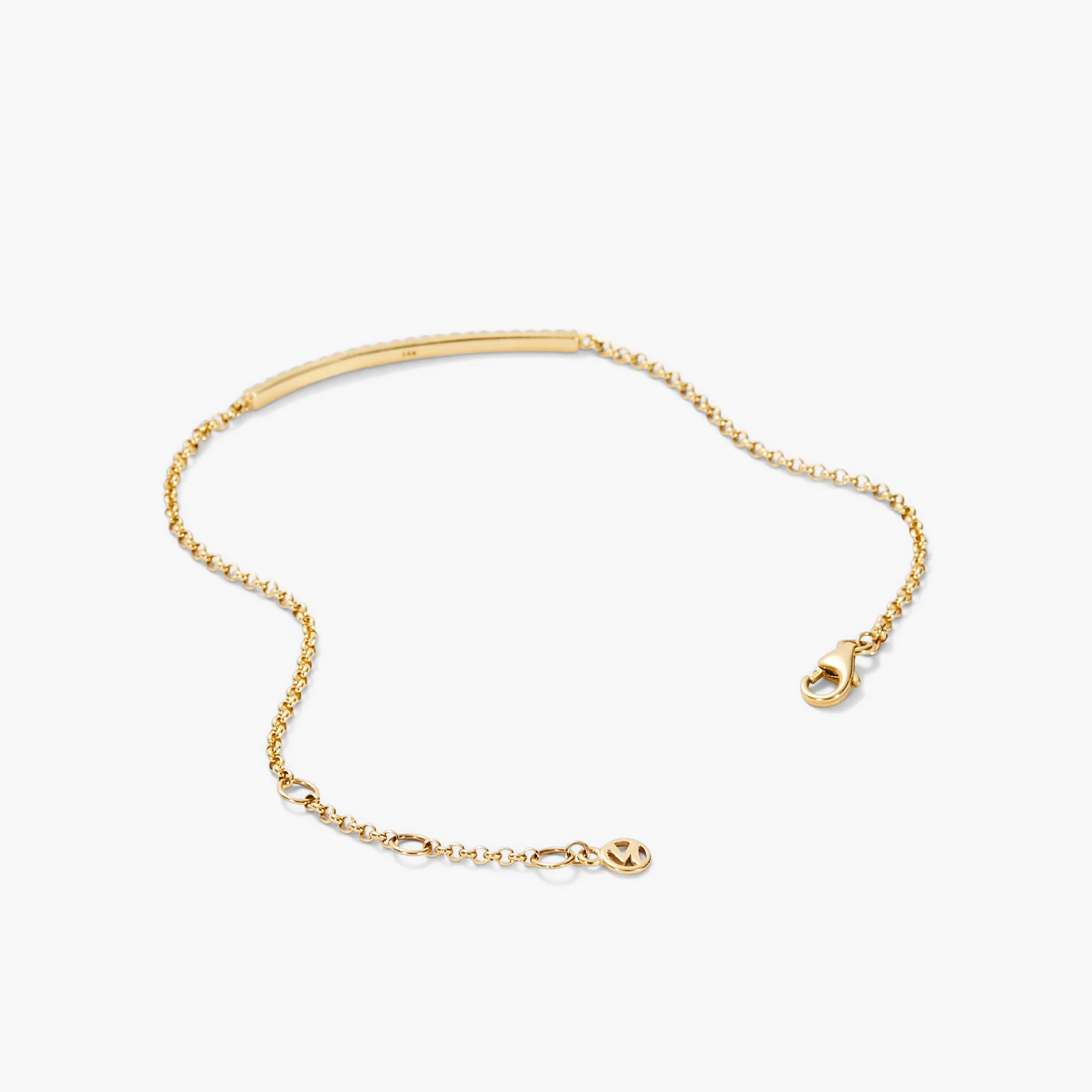 Pave Diamond Bar Bracelet - Image 4