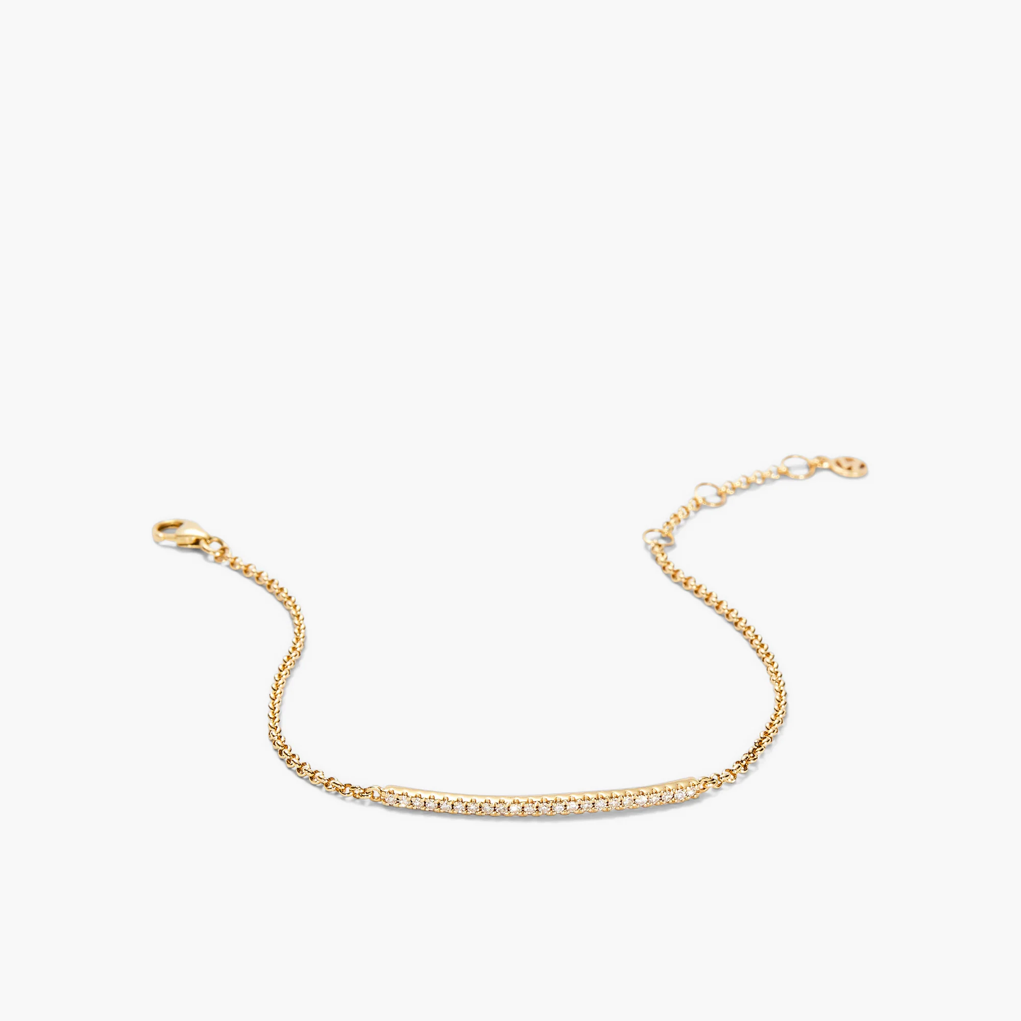 Pave Diamond Bar Bracelet - Image 5