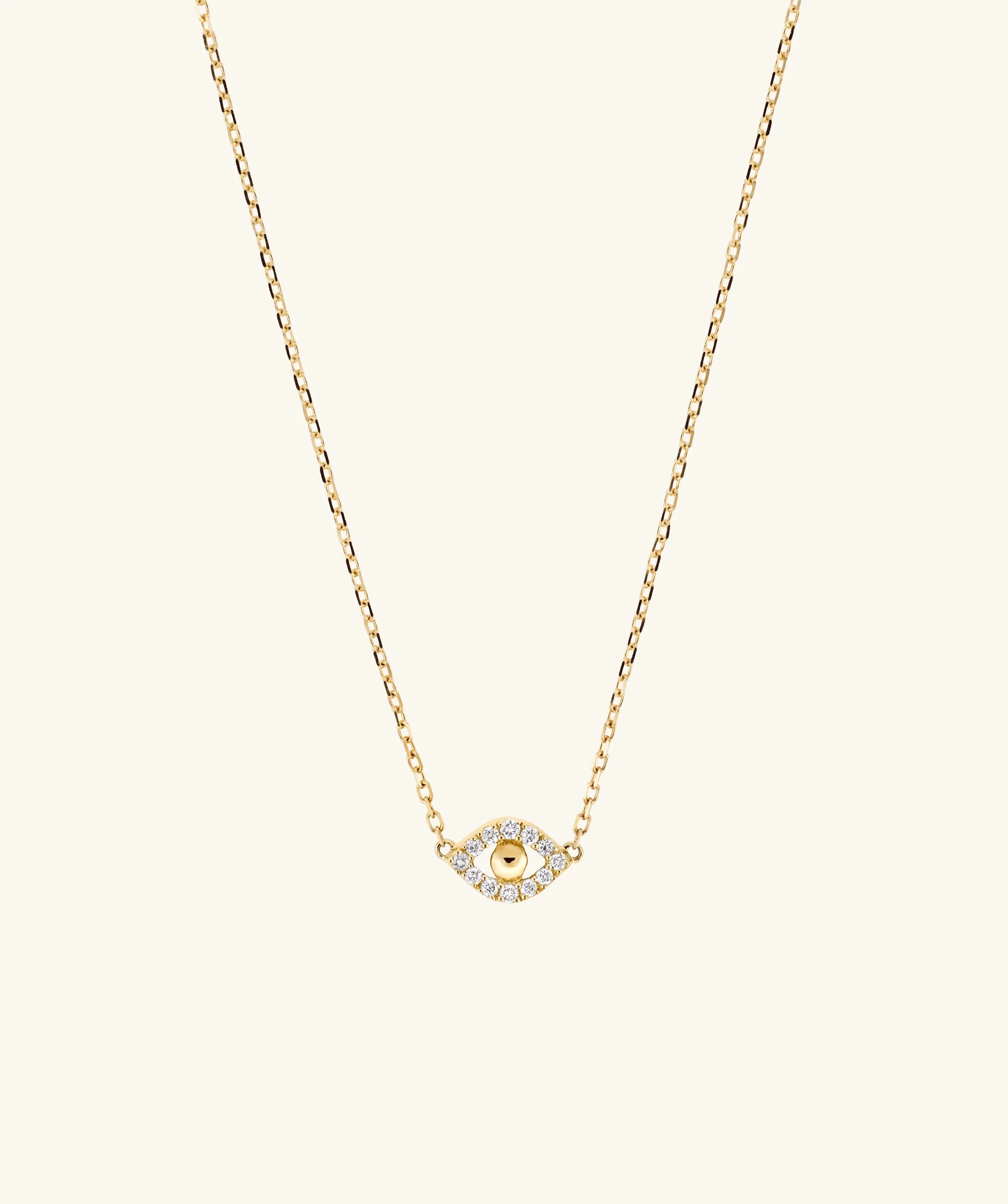 Pavé Diamond Evil Eye Necklace - Image 2