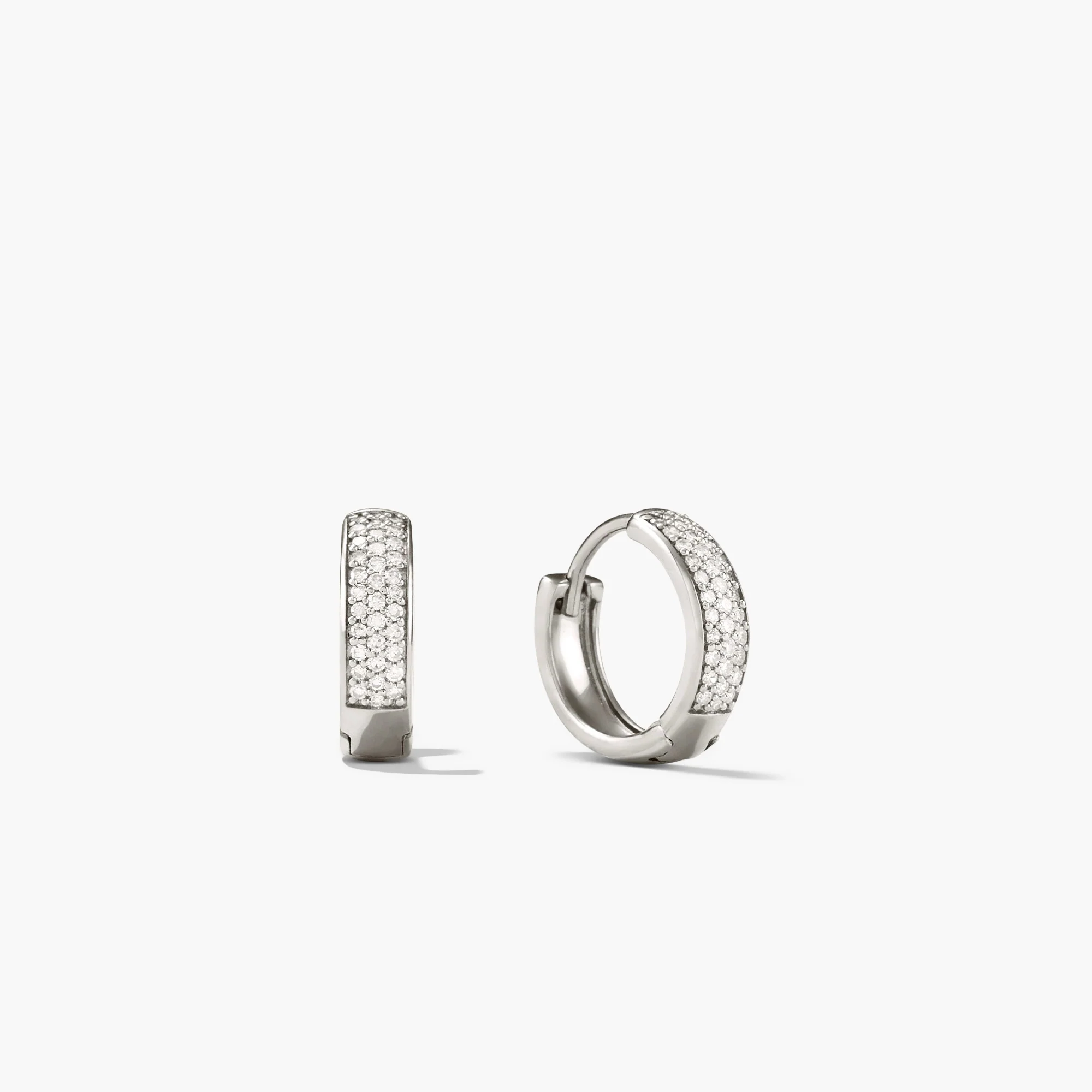 Bold Pavé Diamond Huggie Hoops - Image 10