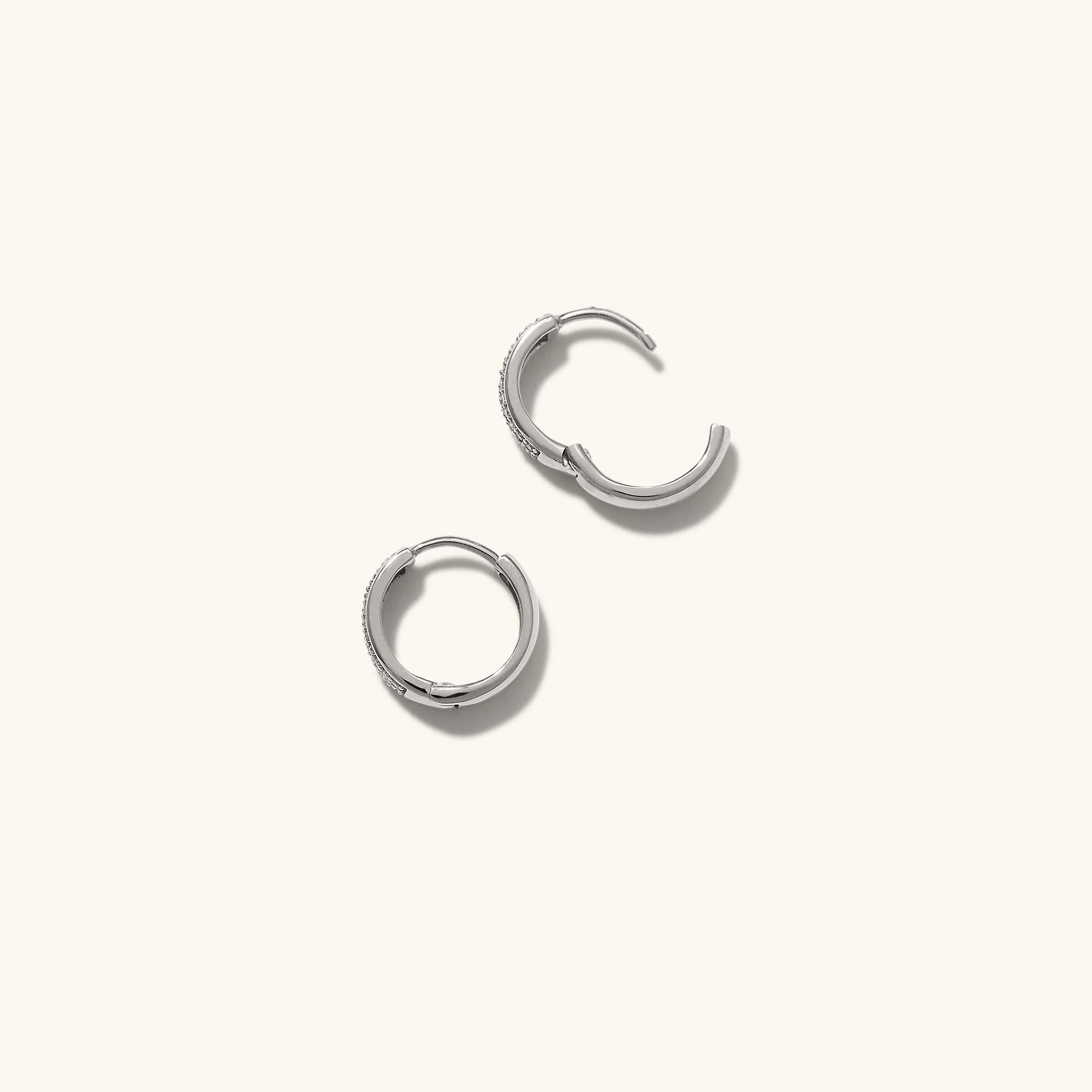 Bold Pavé Diamond Huggie Hoops - Image 11