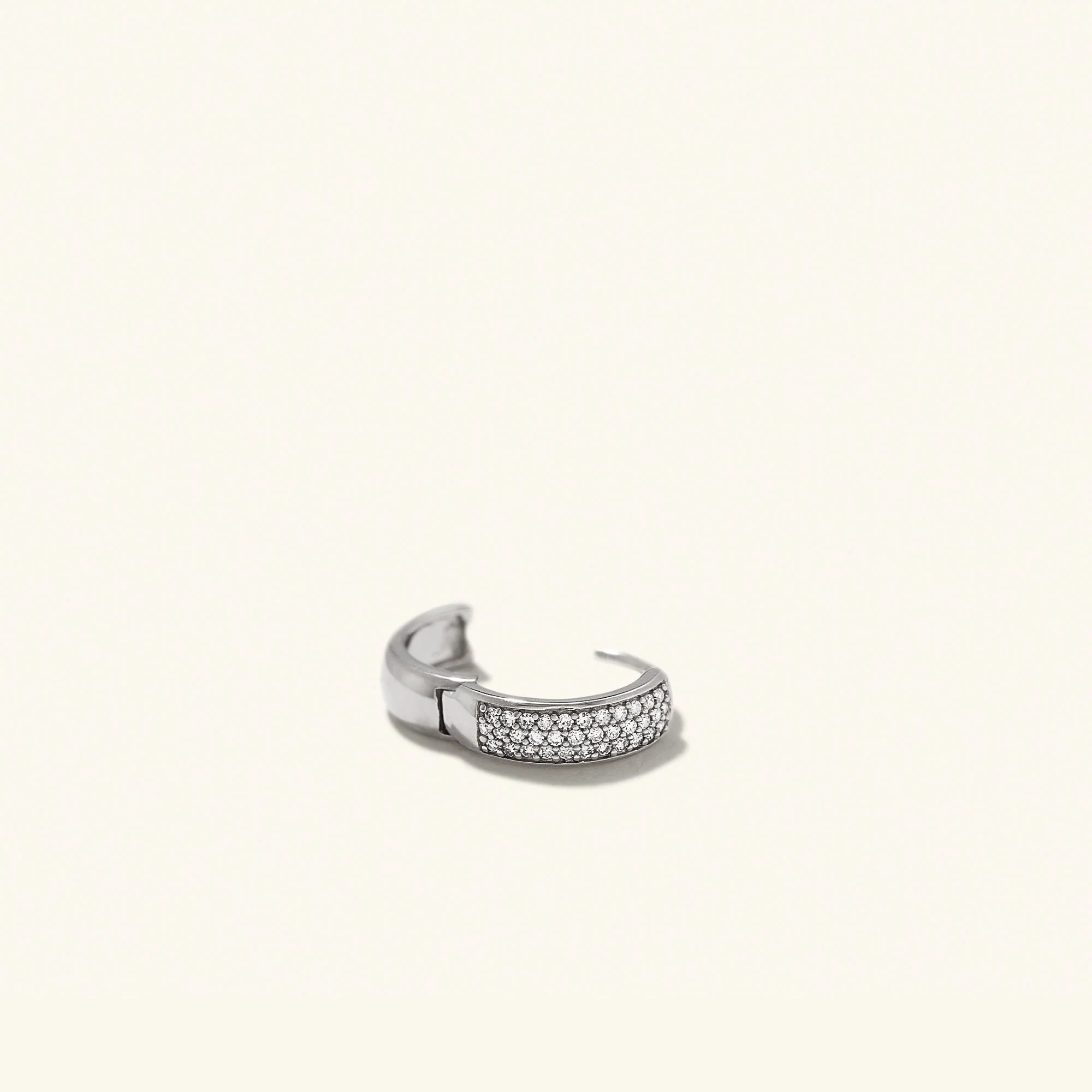 Bold Pavé Diamond Huggie Hoops - Image 13