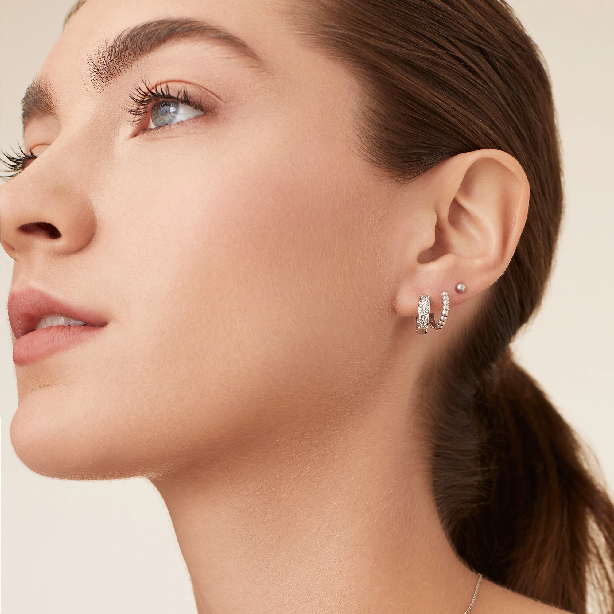Bold Pavé Diamond Huggie Hoops - Image 15