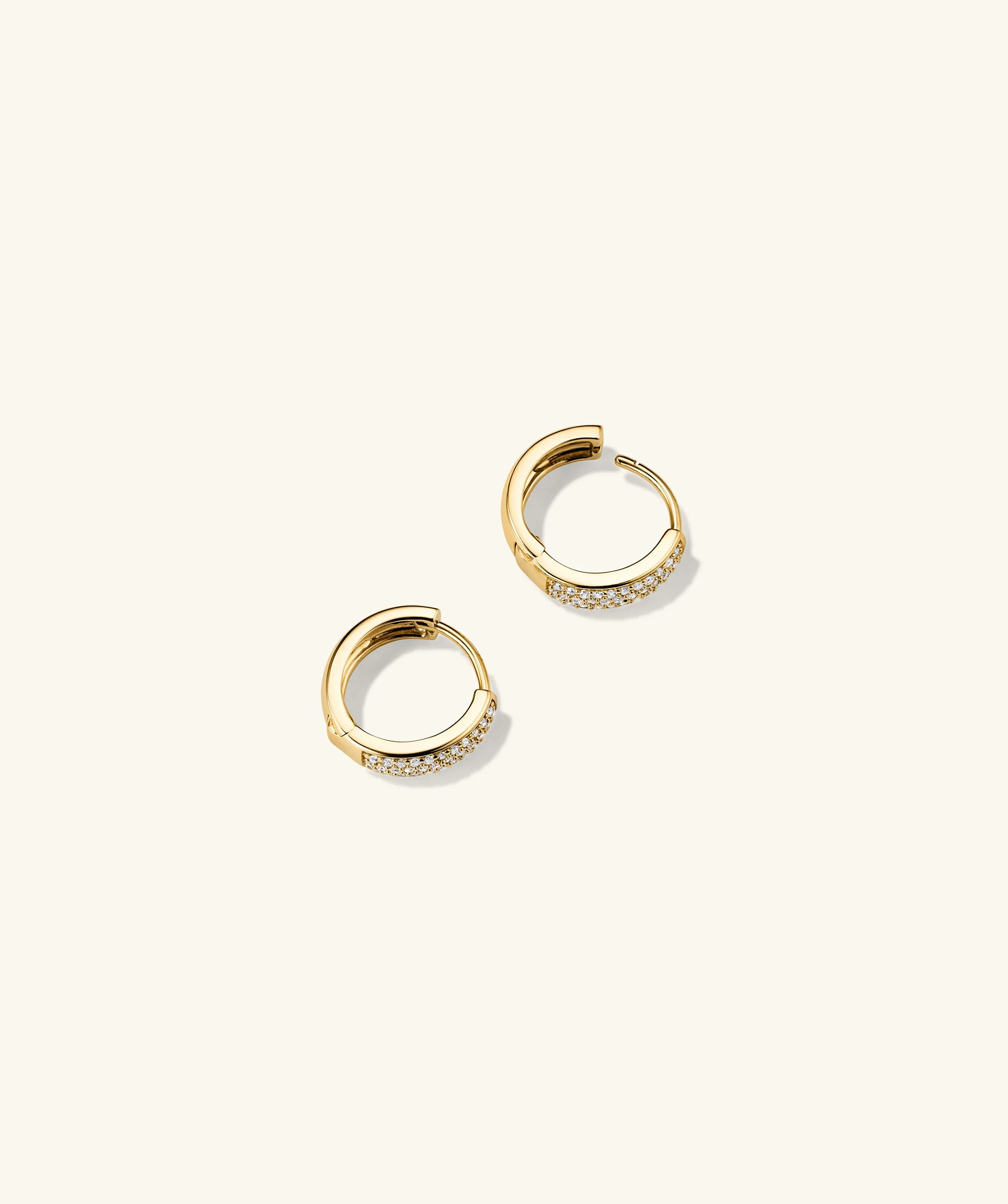 Bold Pavé Diamond Huggie Hoops - Image 7