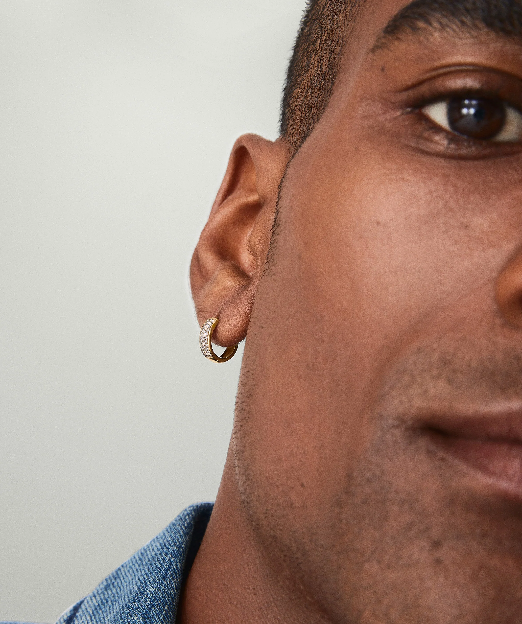 Bold Pavé Diamond Huggie Hoops - Image 9