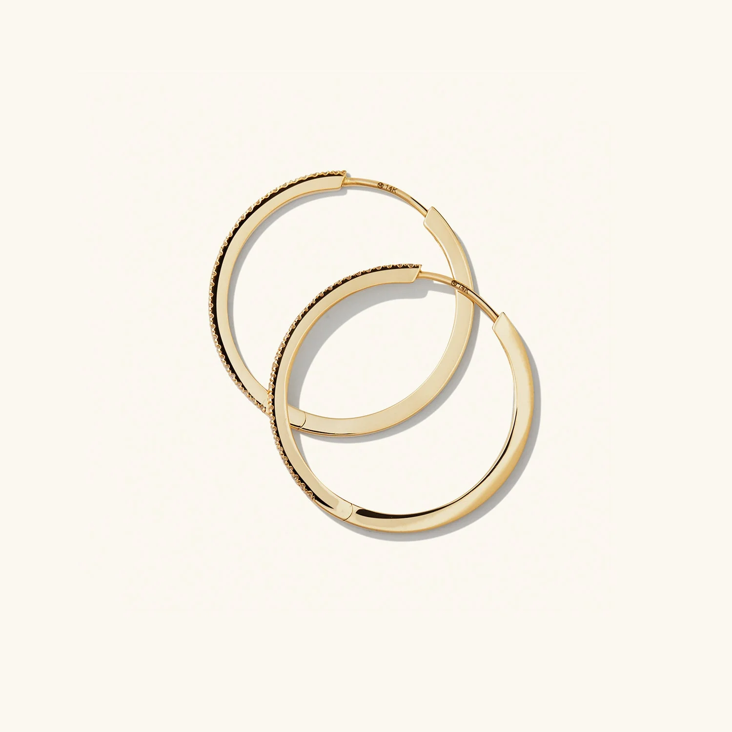 Pavé Diamond Large Hoops - Image 7