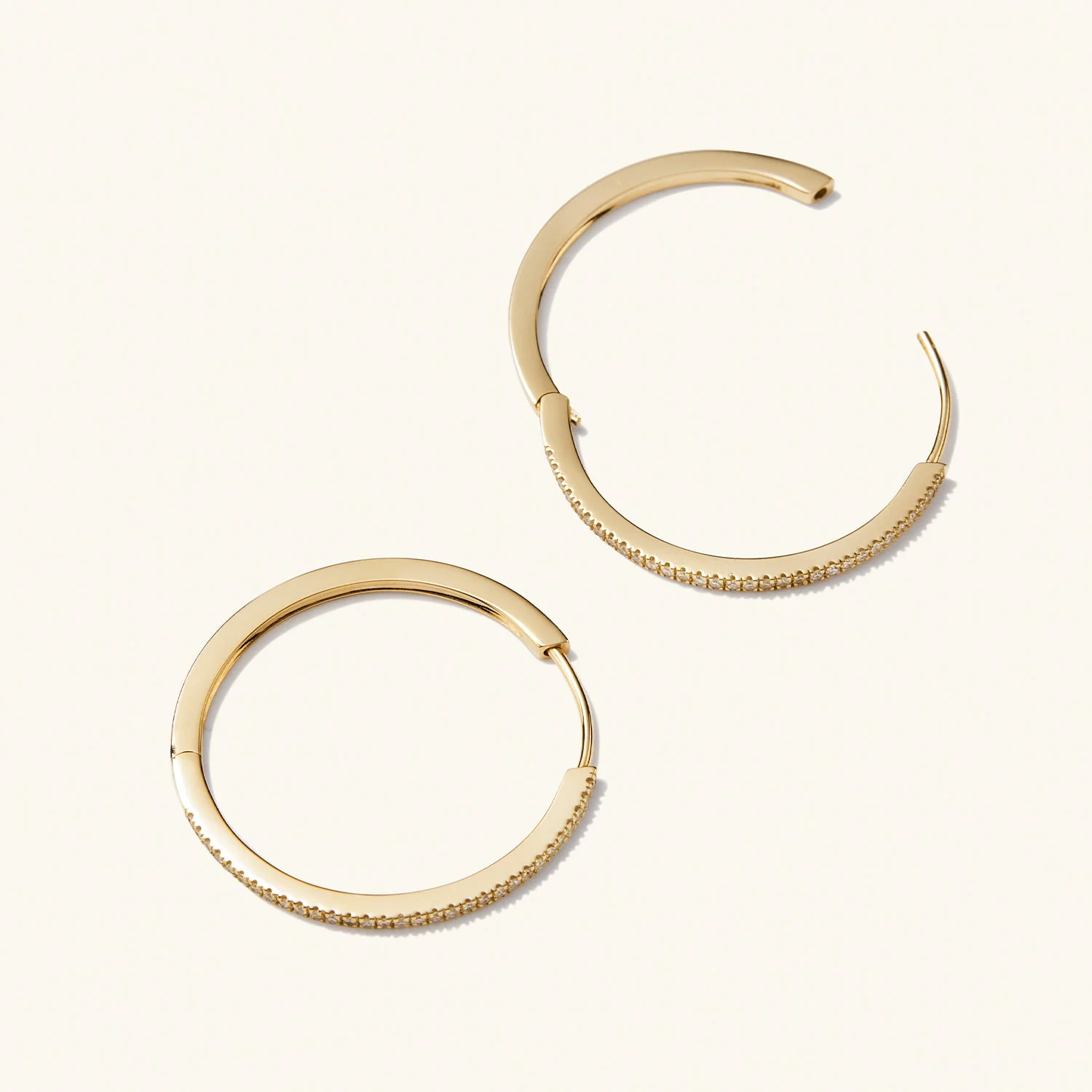 Pavé Diamond Large Hoops - Image 8
