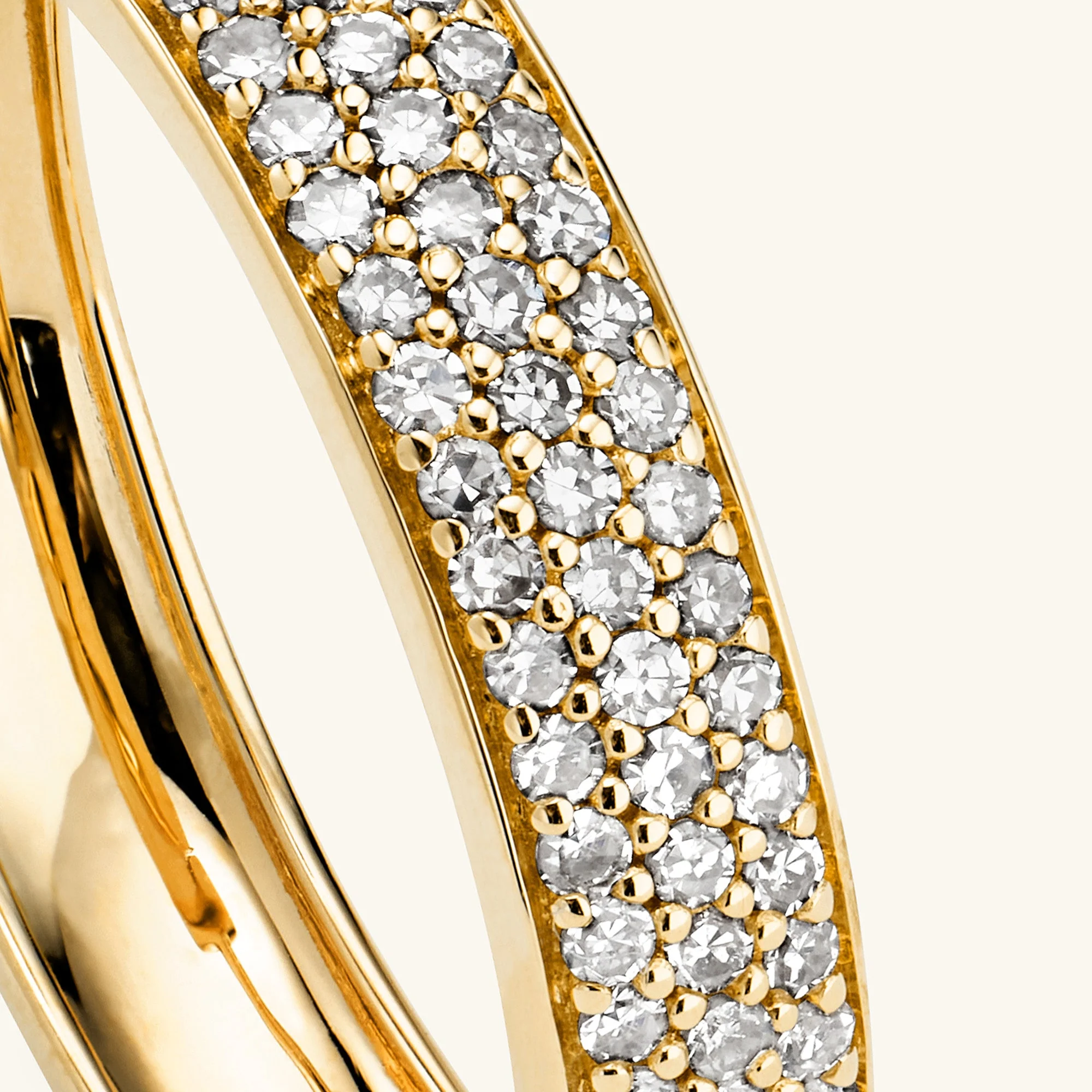 Bold Pavé Diamond Medium Hoops - Image 16