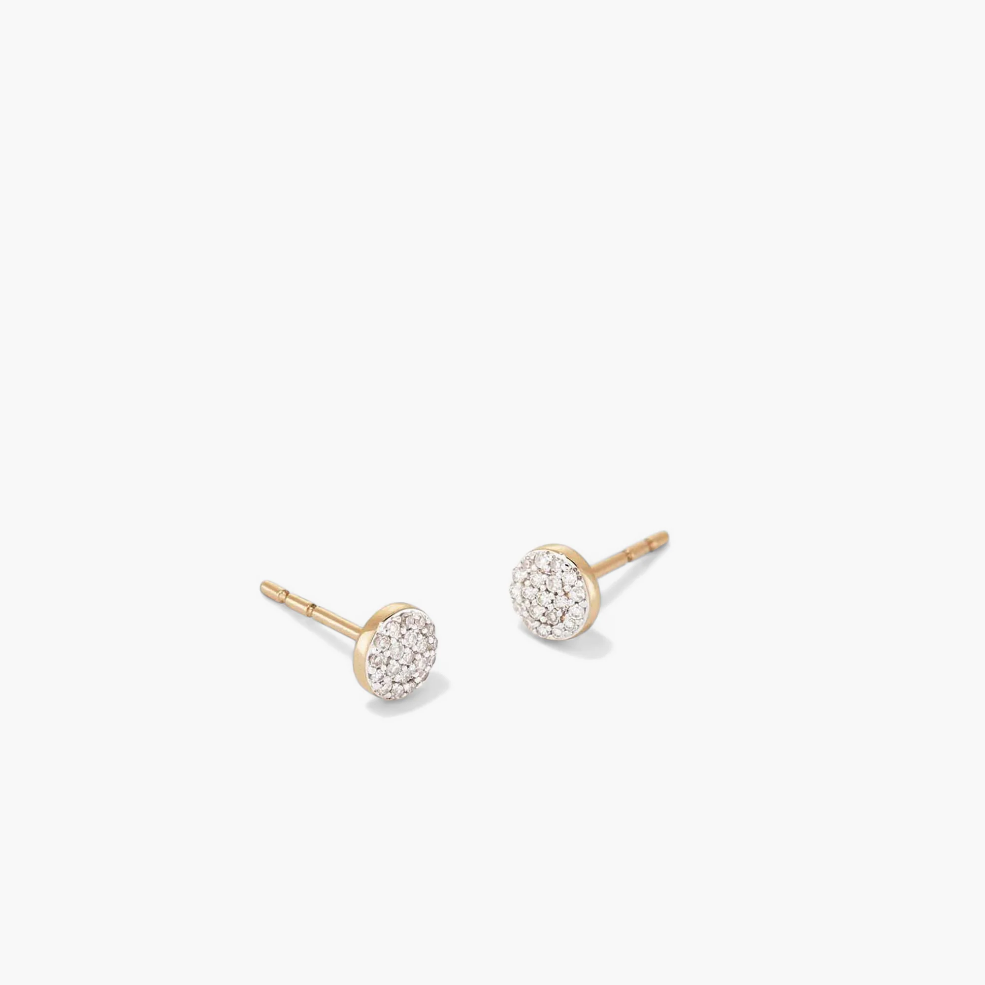 Pavé Diamond Round Studs - Image 12