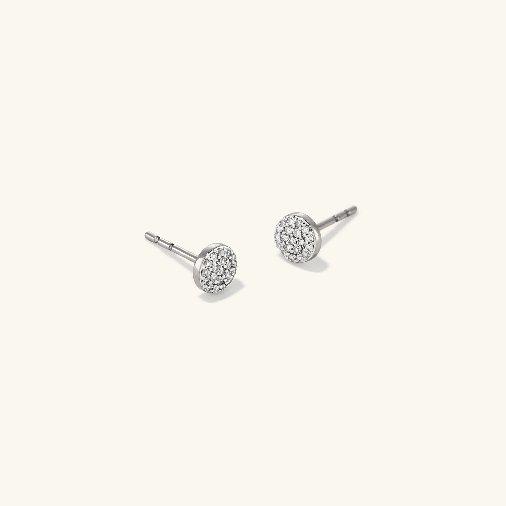Pavé Diamond Round Studs - Image 8