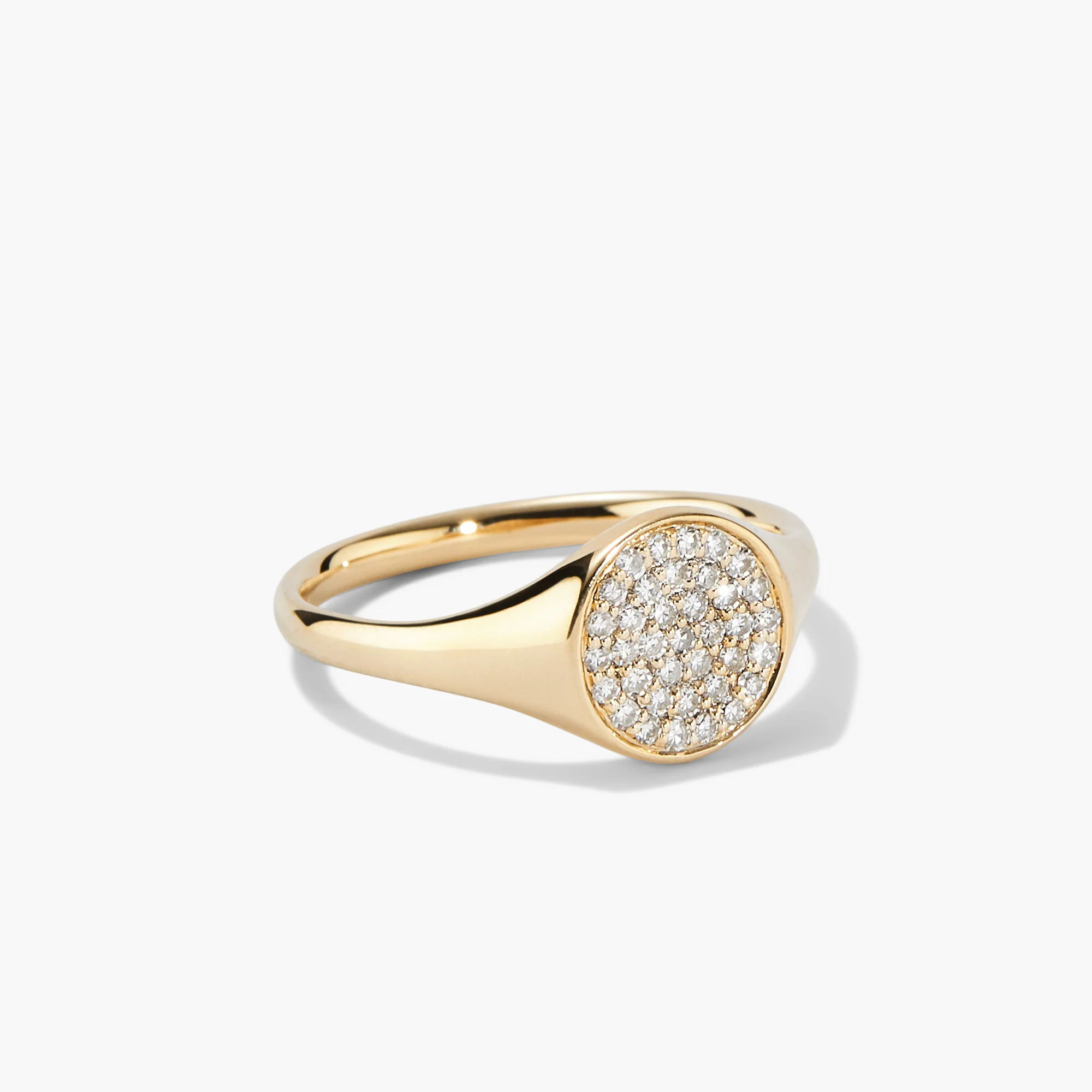 Pavé Diamond Signet Pinky Ring - Image 3