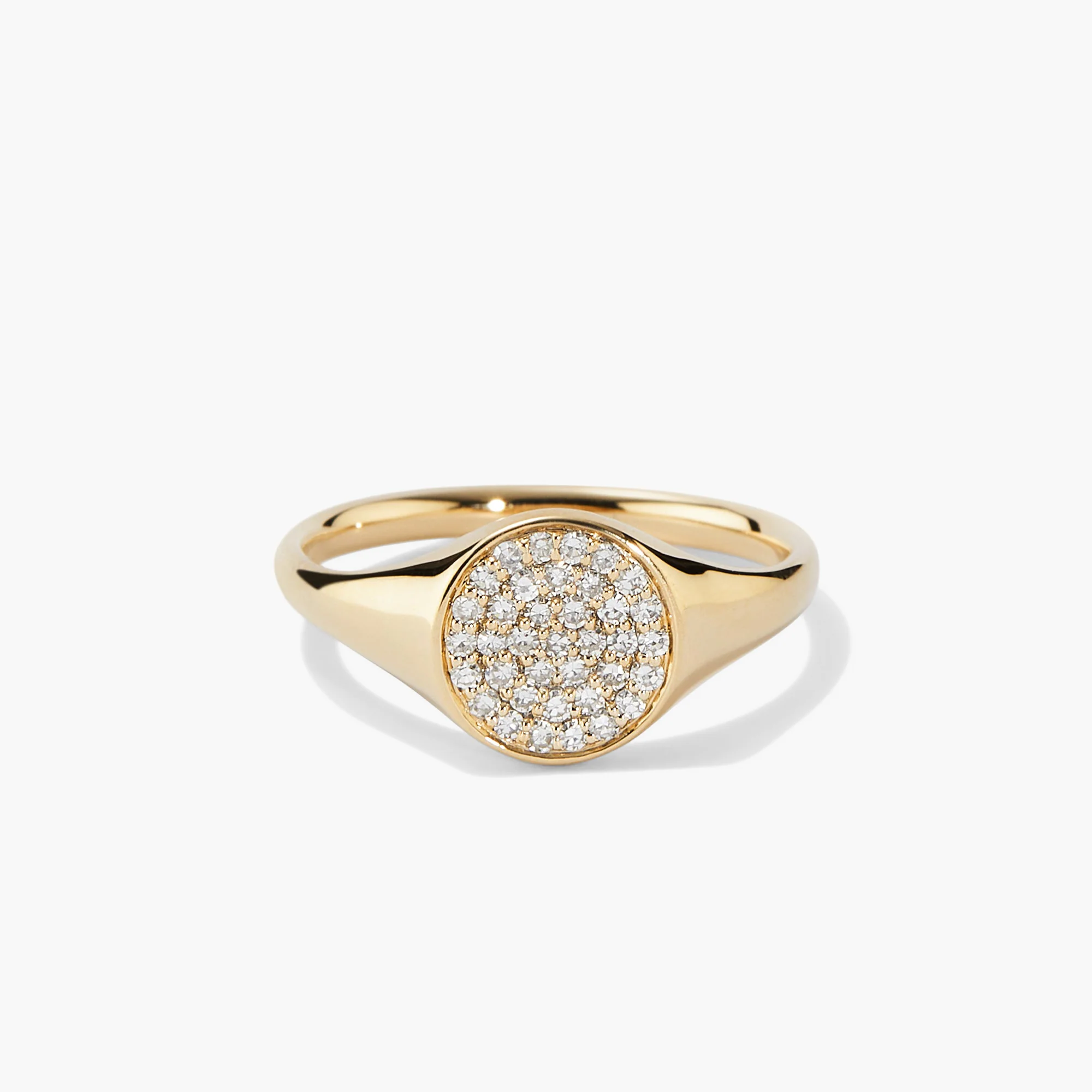 Pavé Diamond Signet Pinky Ring - Image 5