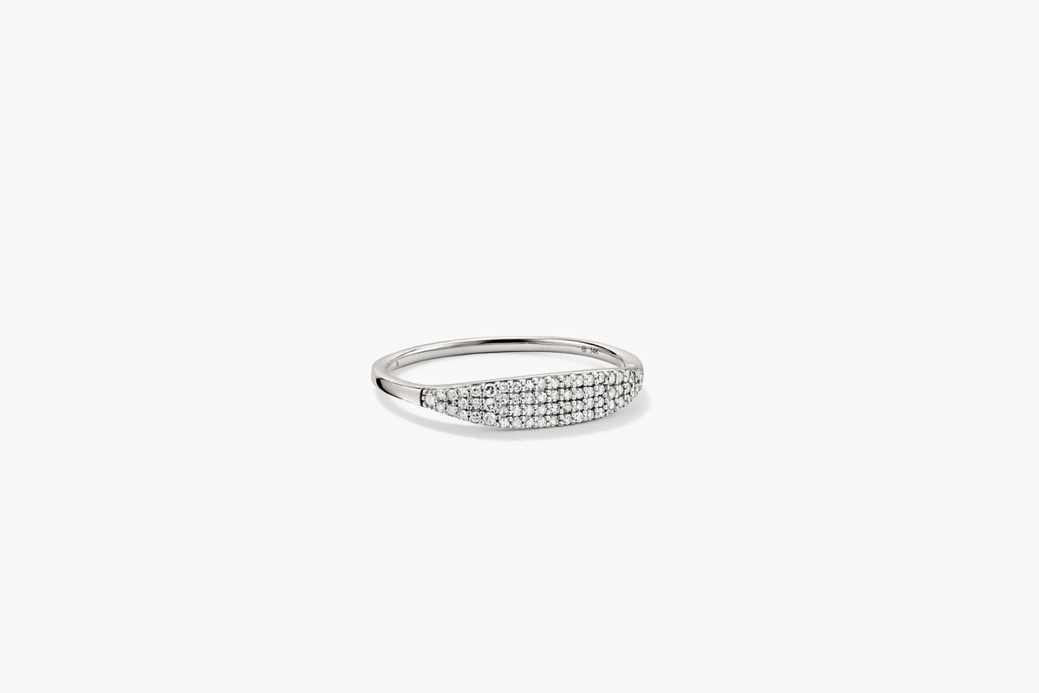 Pavé Diamond Slim Signet - Image 10