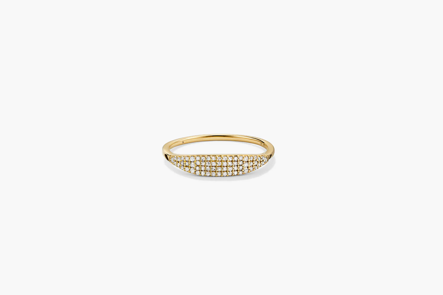 Pavé Diamond Slim Signet - Image 4