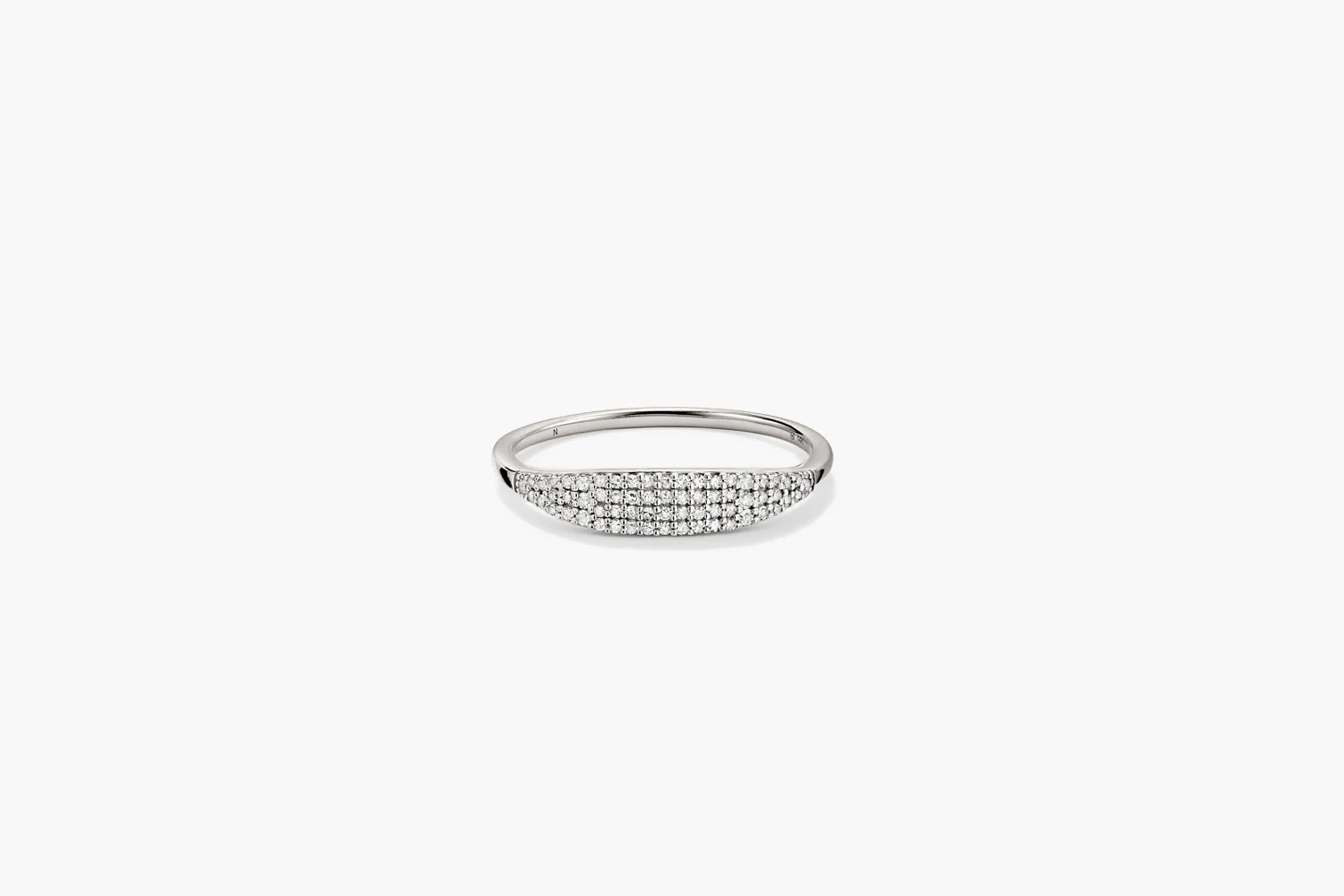 Pavé Diamond Slim Signet - Image 8
