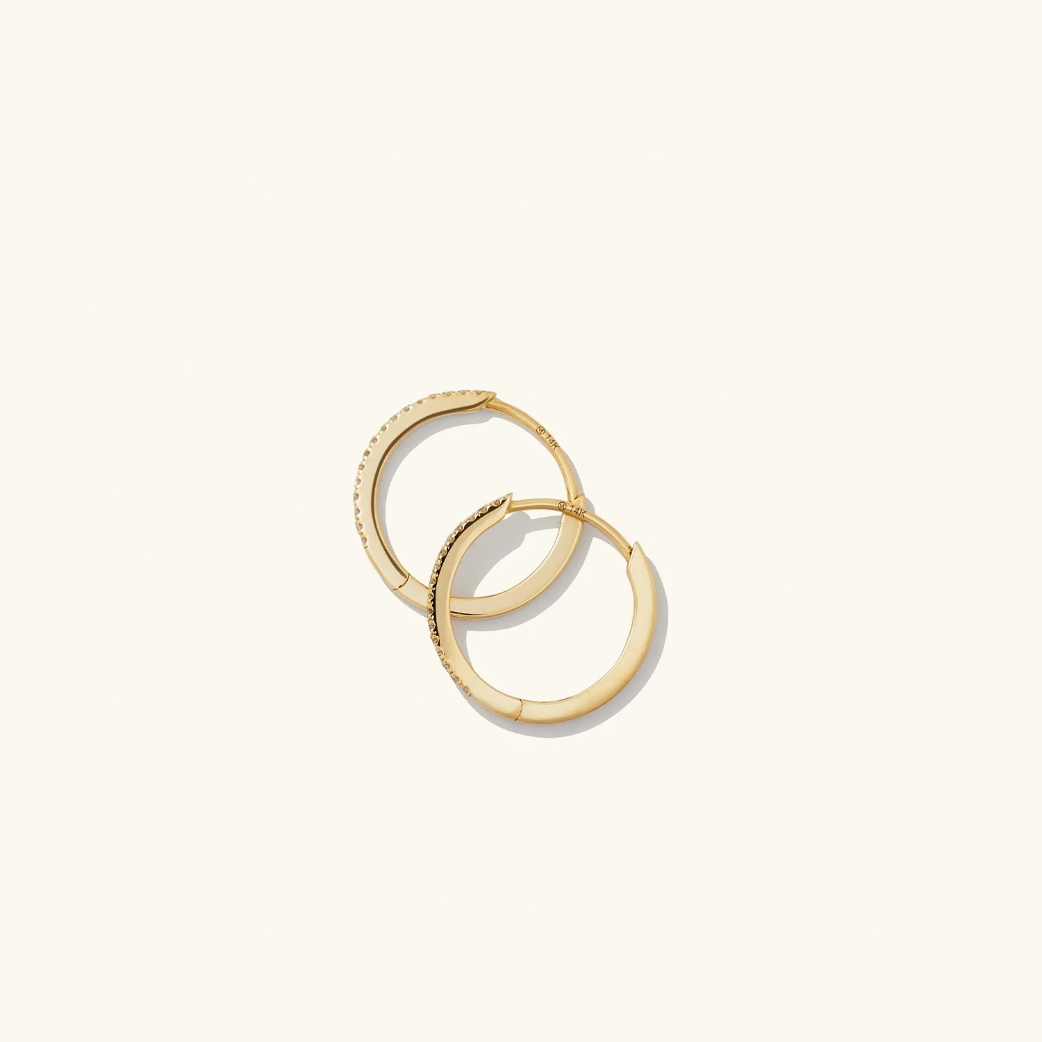 Pavé Diamond Small Hoops - Image 10