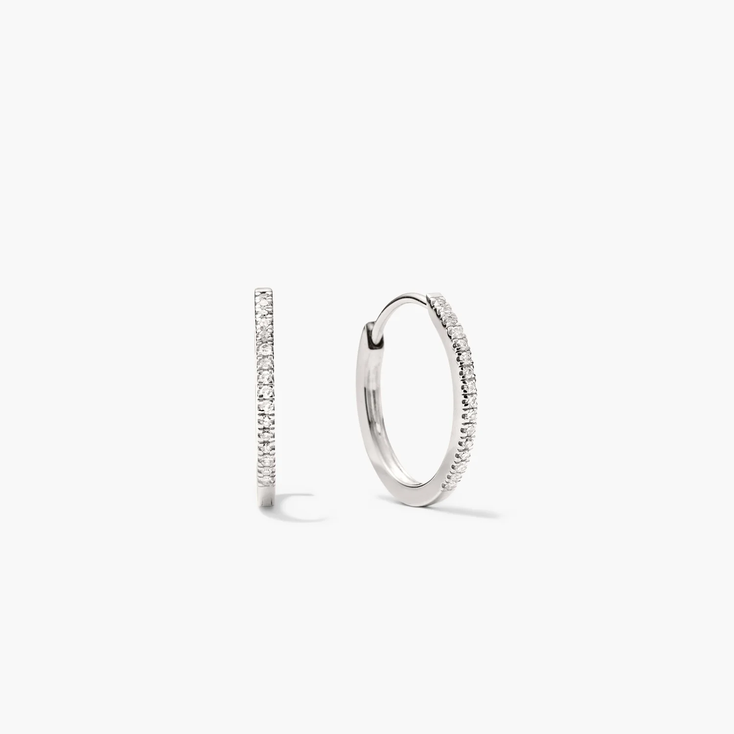 Pavé Diamond Small Hoops - Image 16