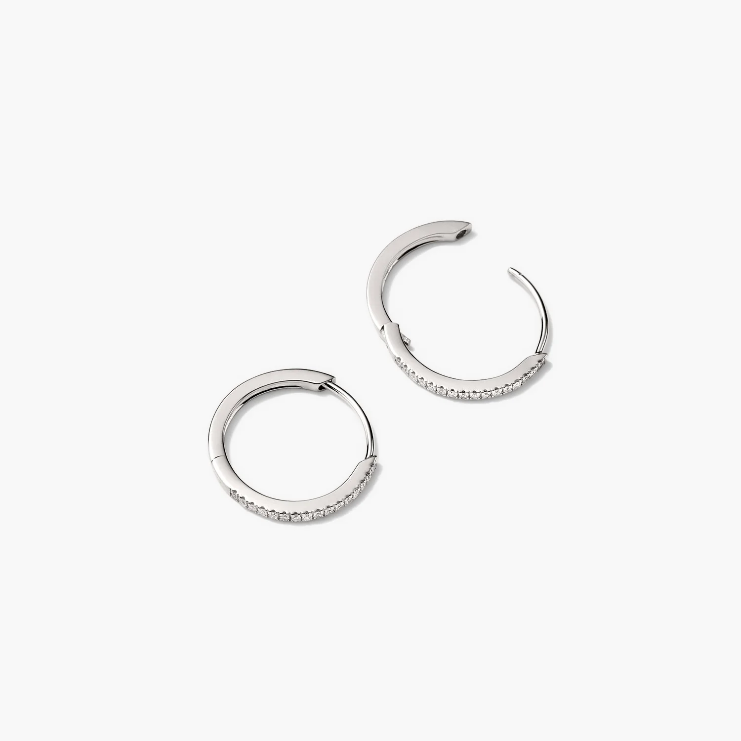 Pavé Diamond Small Hoops - Image 8