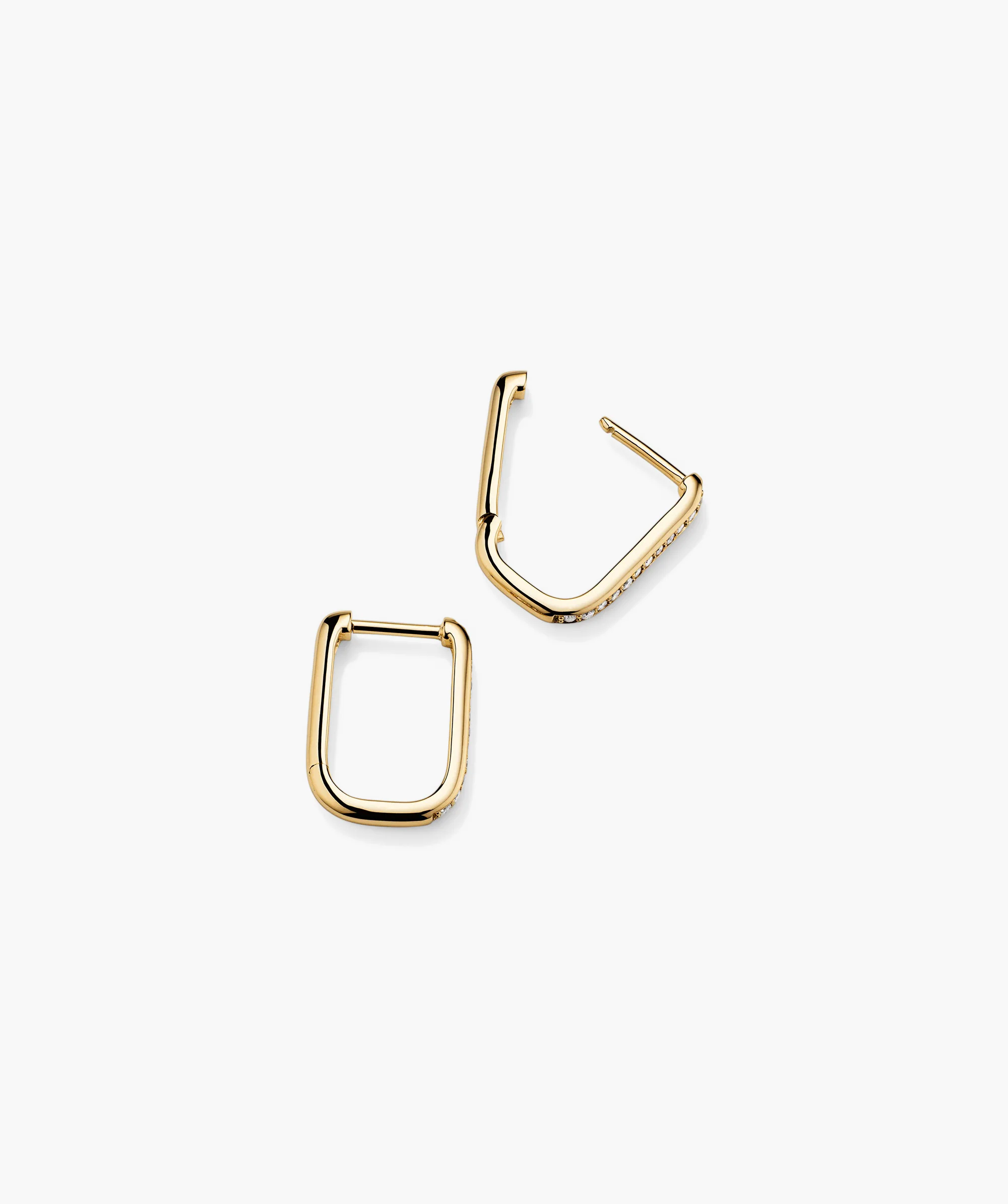 Pavé Diamond Small U Hoops - Image 4