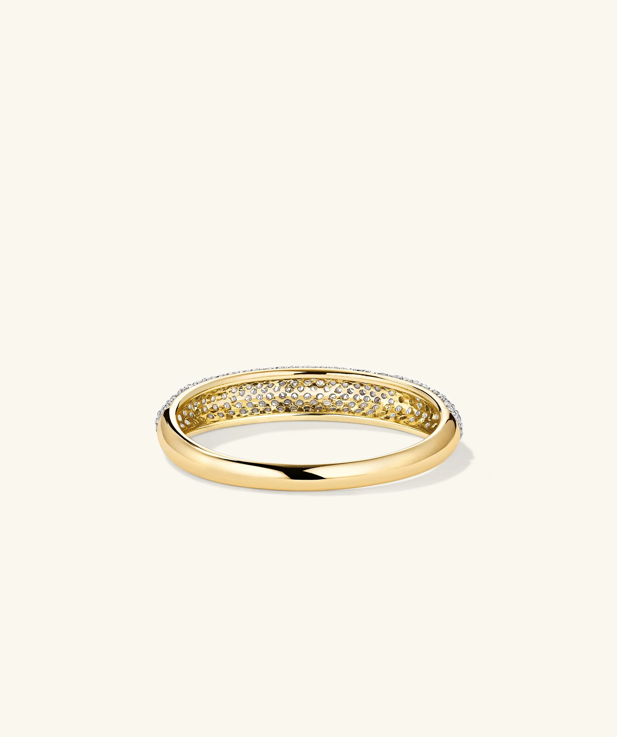Pavé Diamond Thin Dôme Ring - Image 8