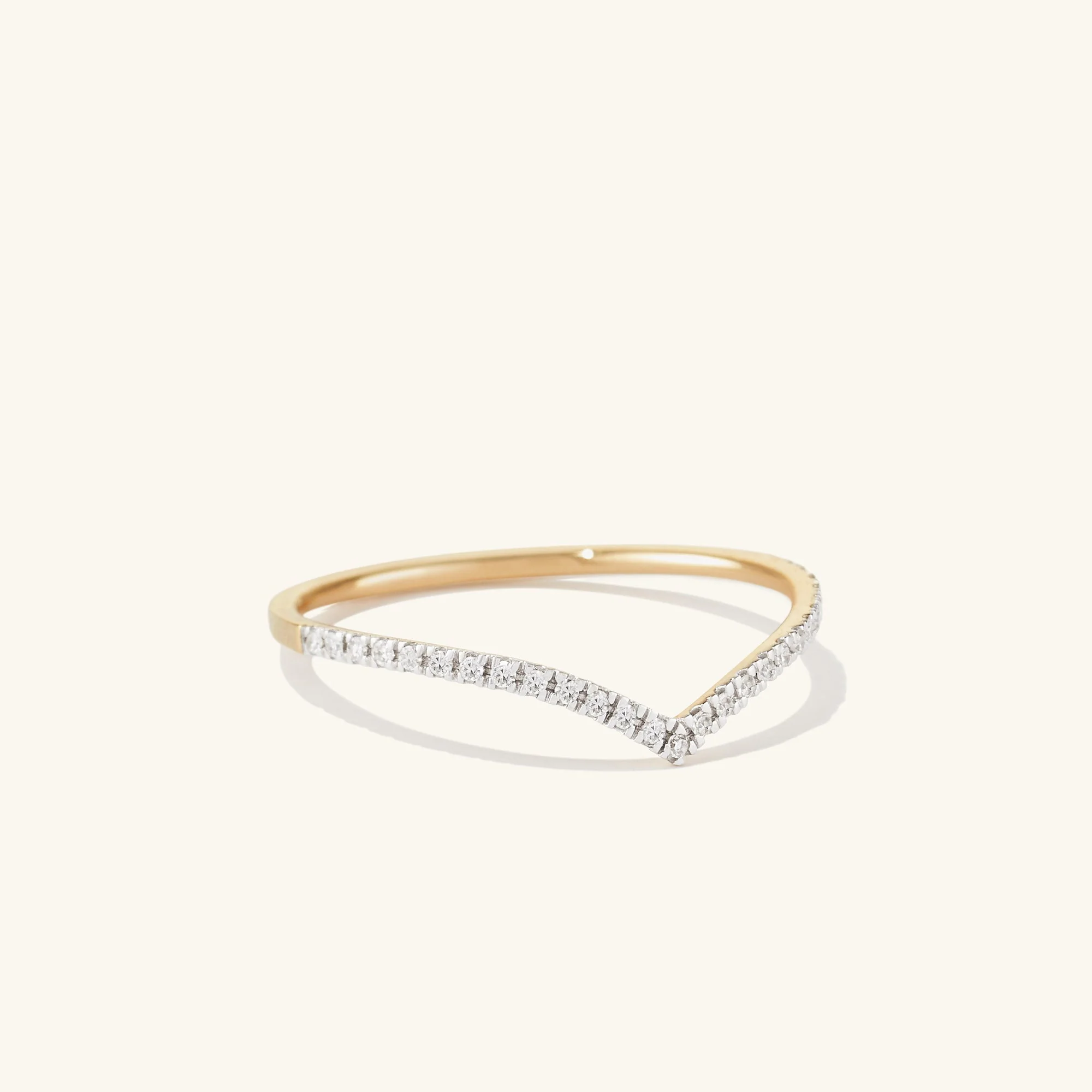 Pavé Diamond Wishbone Ring - Image 2