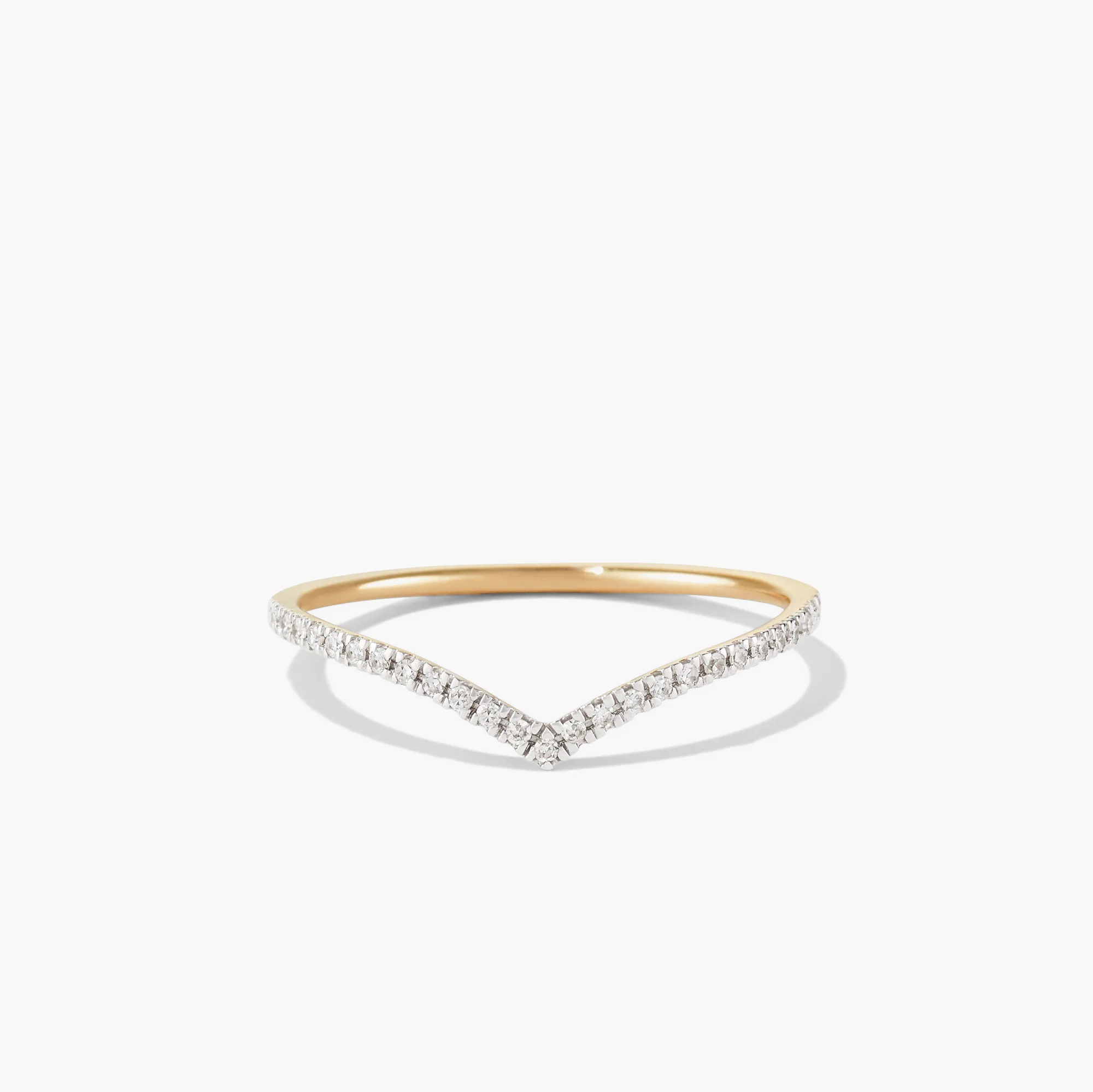 Pavé Diamond Wishbone Ring - Image 4