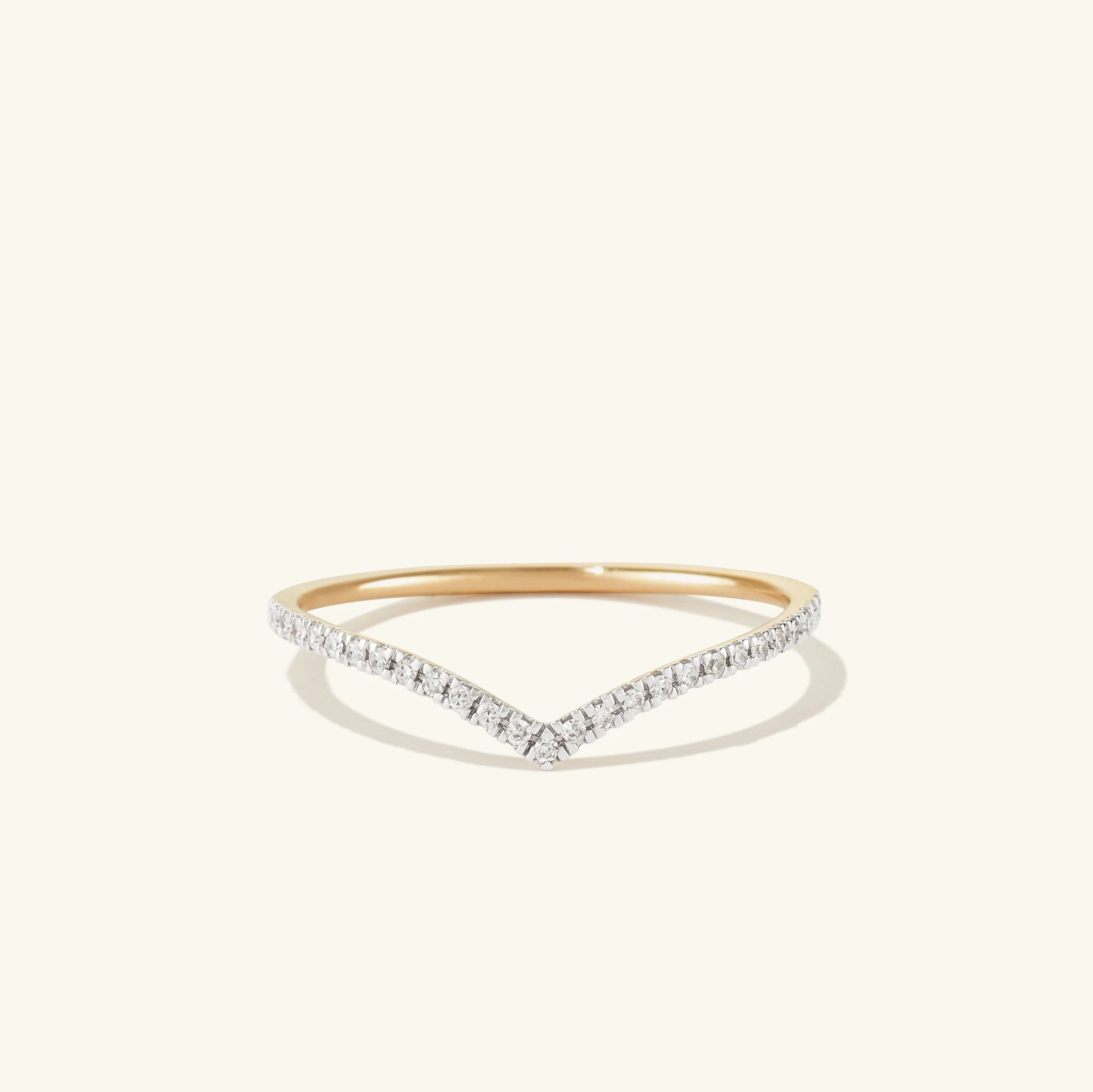Pavé Diamond Wishbone Ring - Image 6