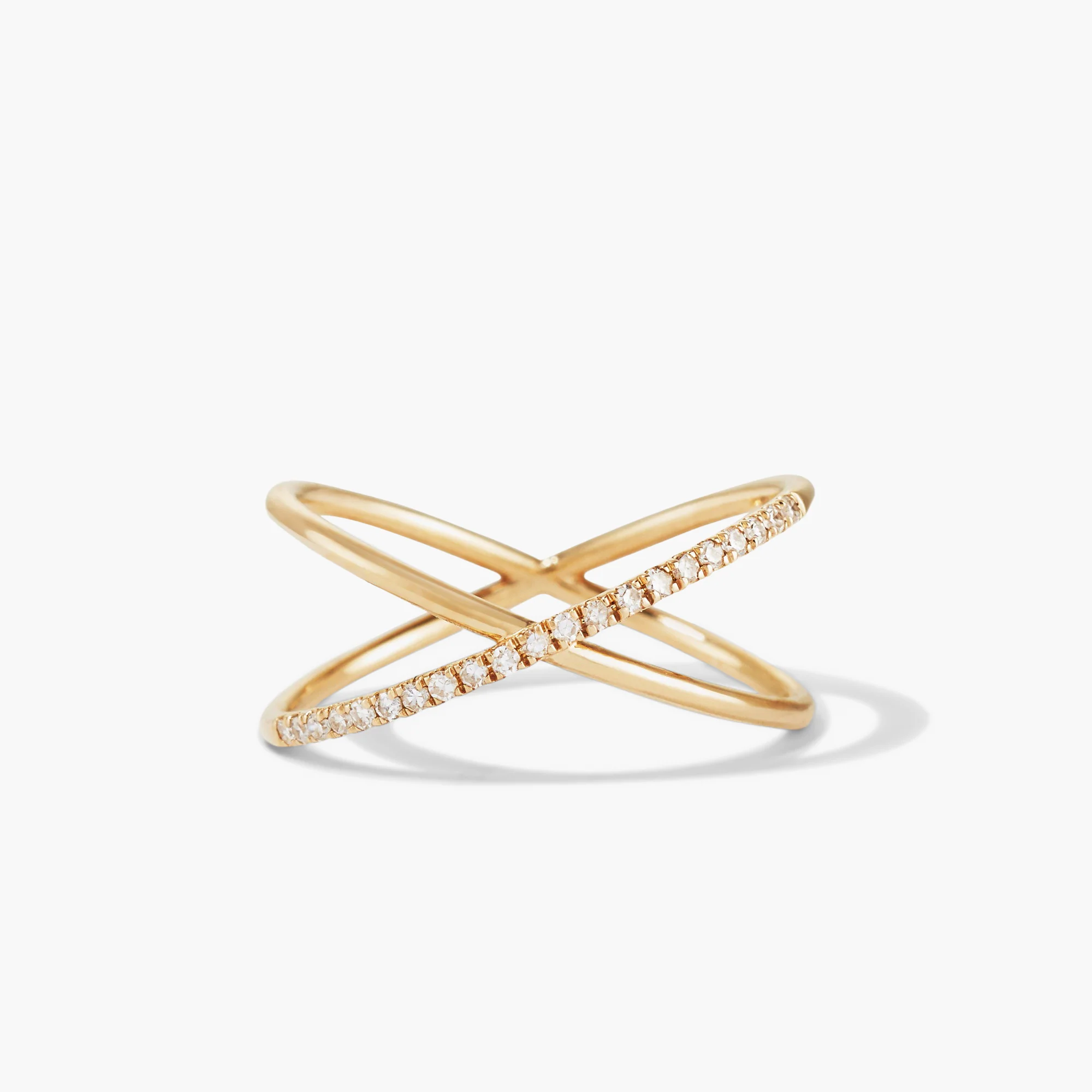 Pavé Diamond X Ring - Image 3