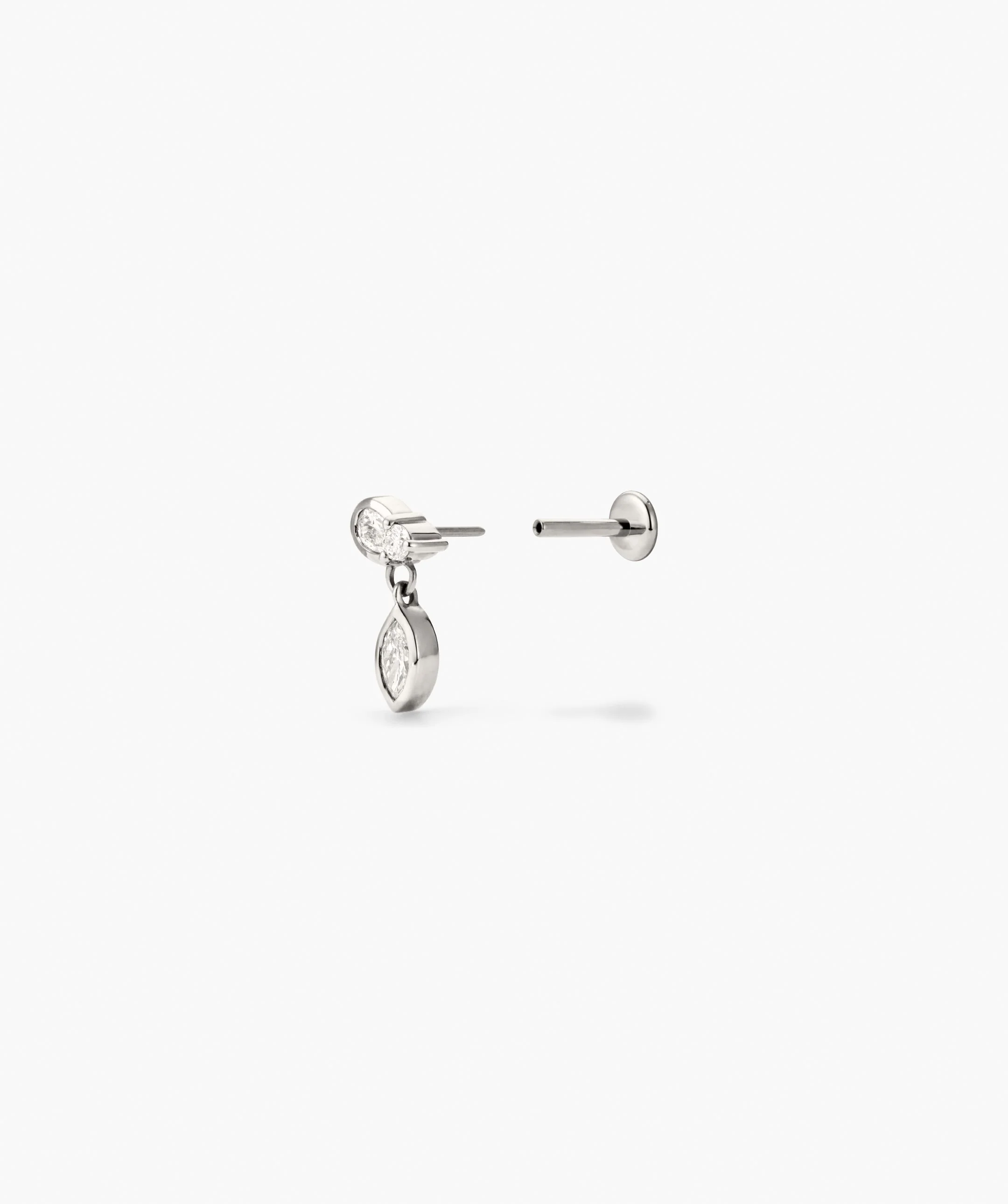 Piercing Studio - Single Lab Grown Diamond Drop Stud - Image 5