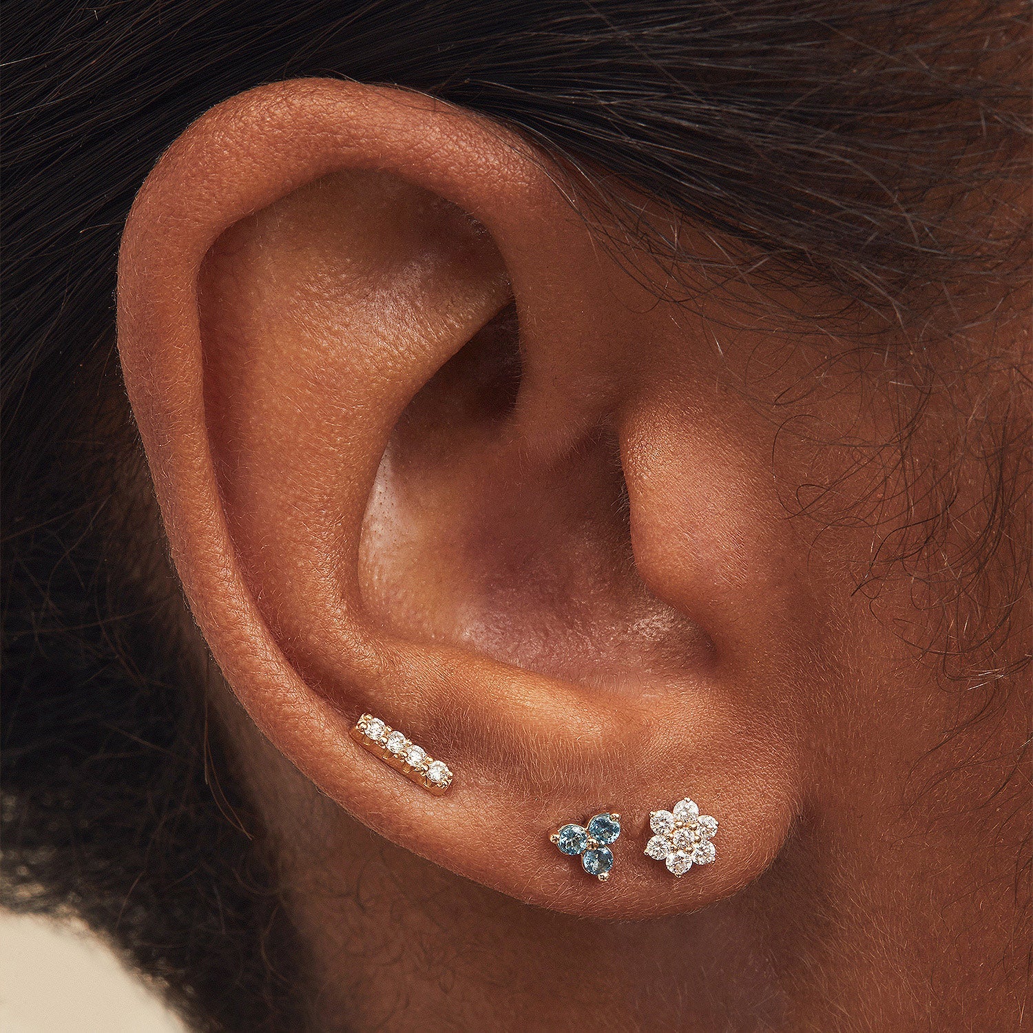 Piercing Studio - Diamond Bar Flat Back Stud - Image 2