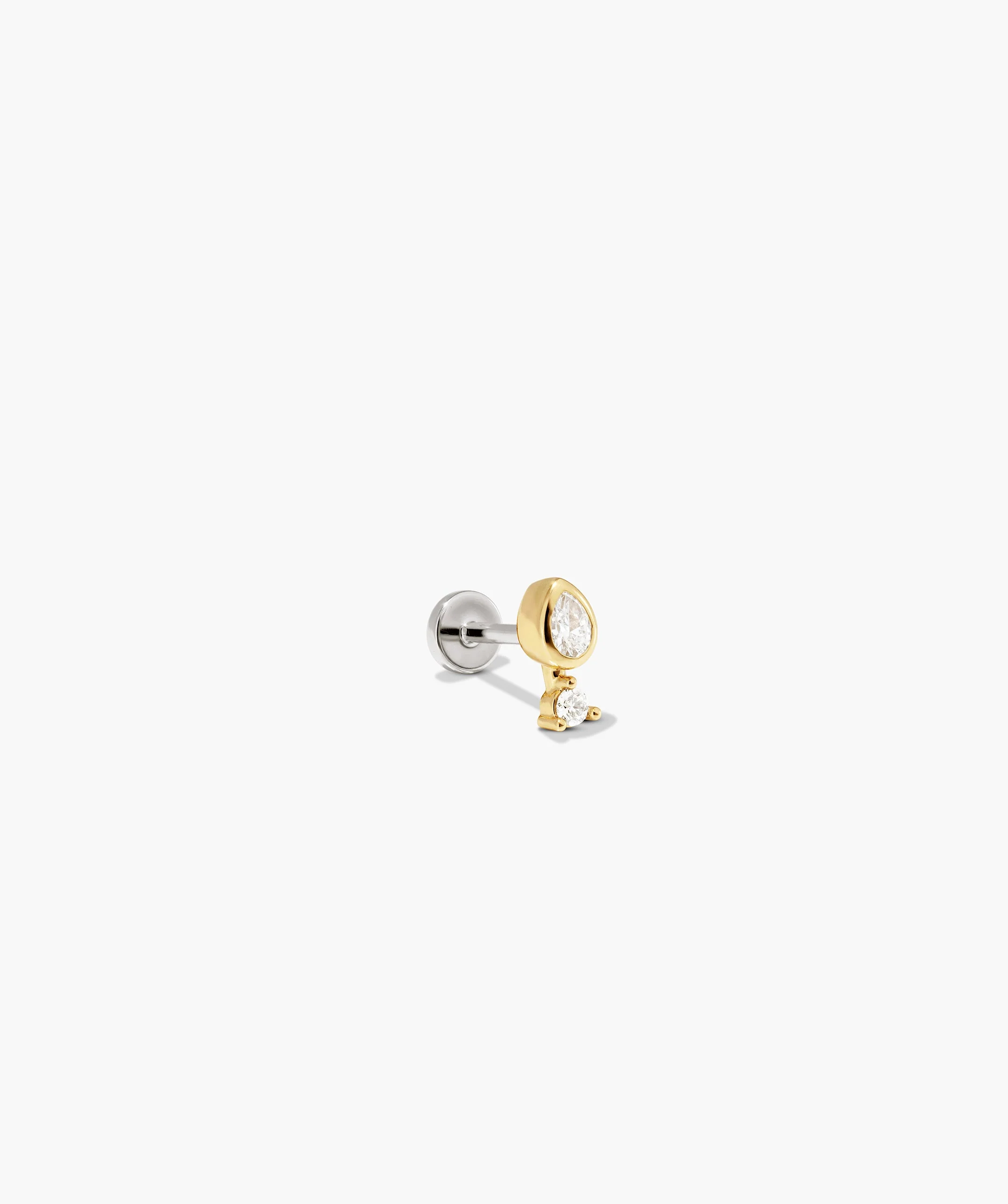 Piercing Studio - Lab Grown Diamond Pear Stud - Image 3