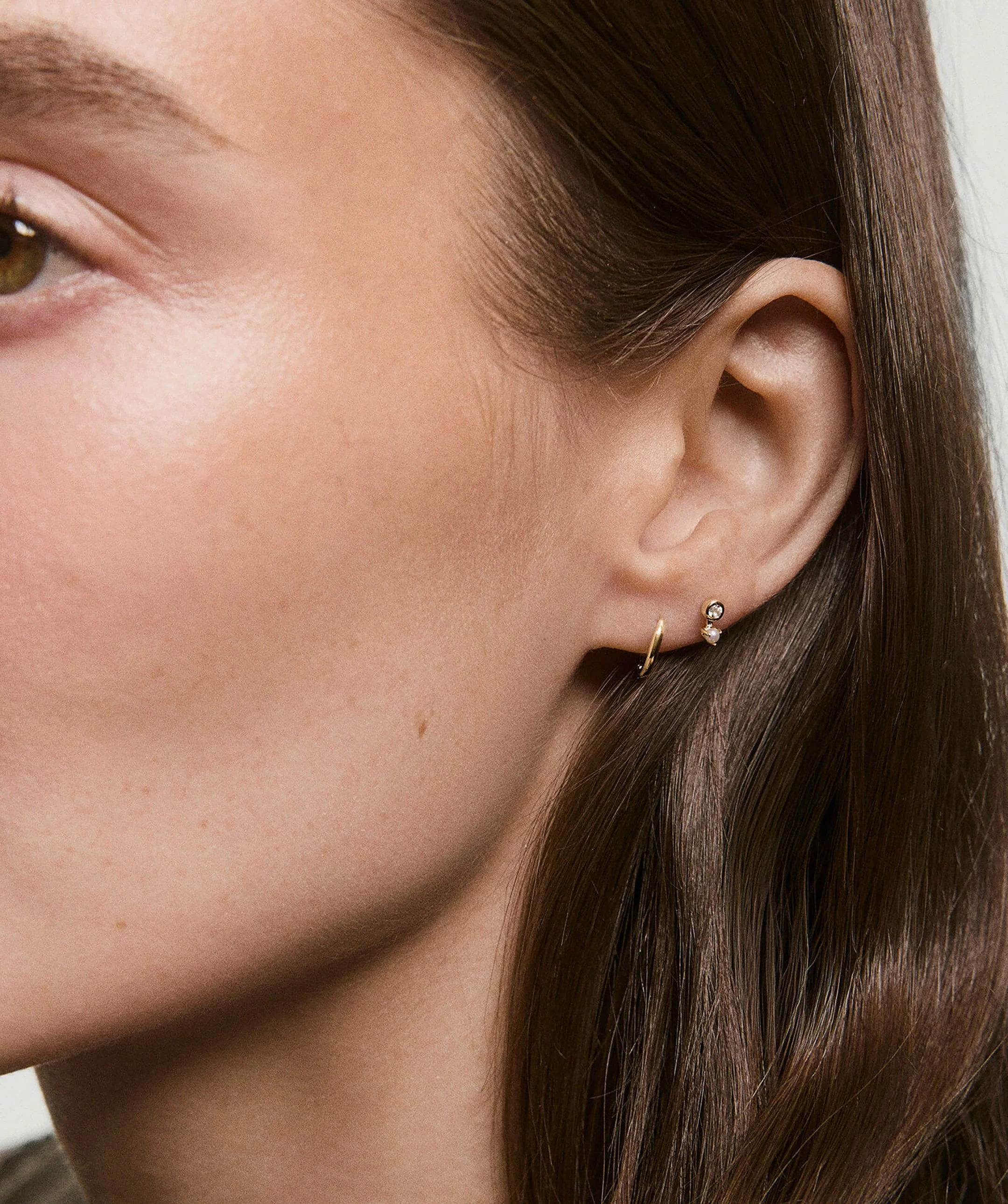 Piercing Studio - Lab Grown Diamond Pearl Drop Stud - Image 2