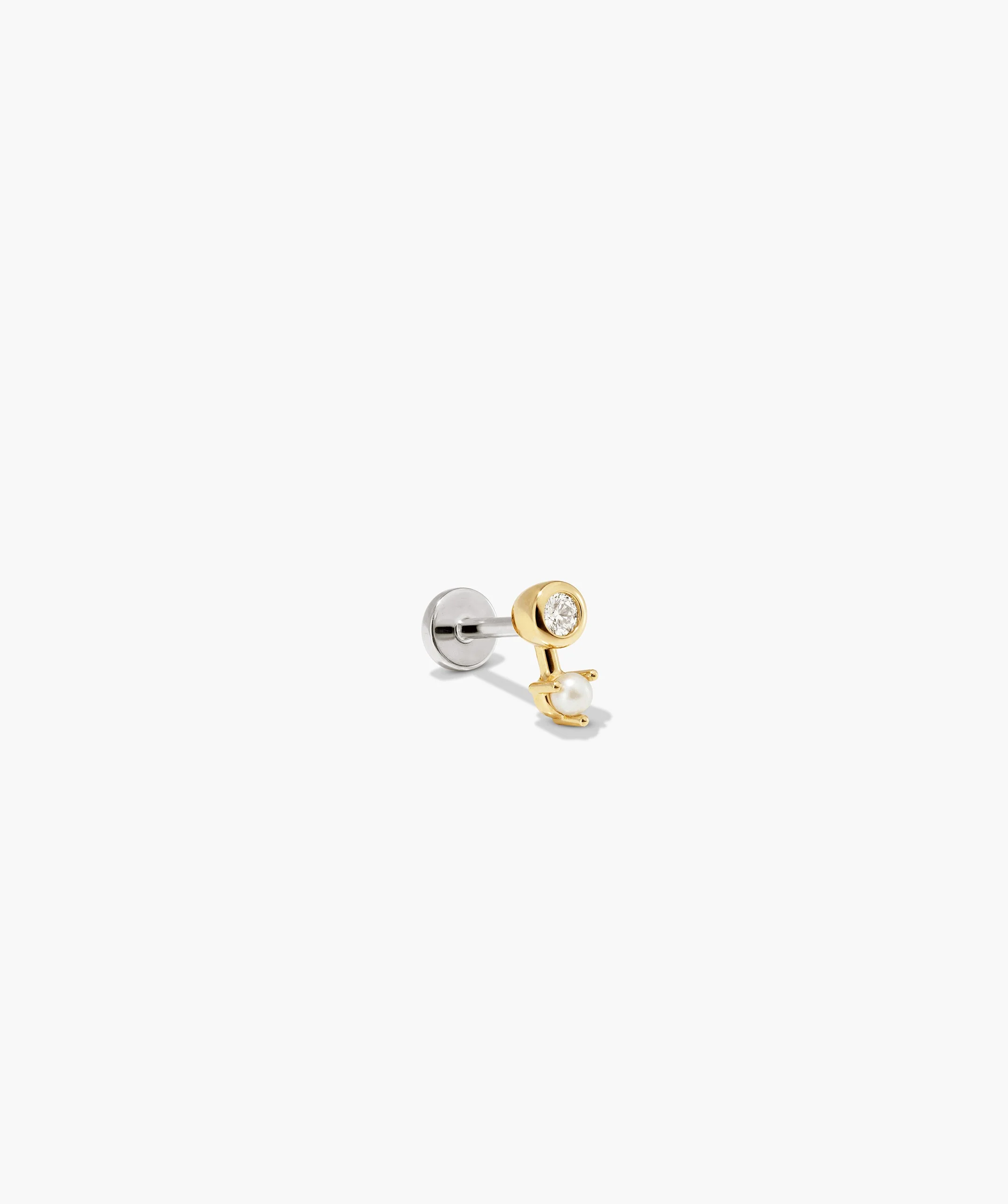 Piercing Studio - Lab Grown Diamond Pearl Drop Stud - Image 3